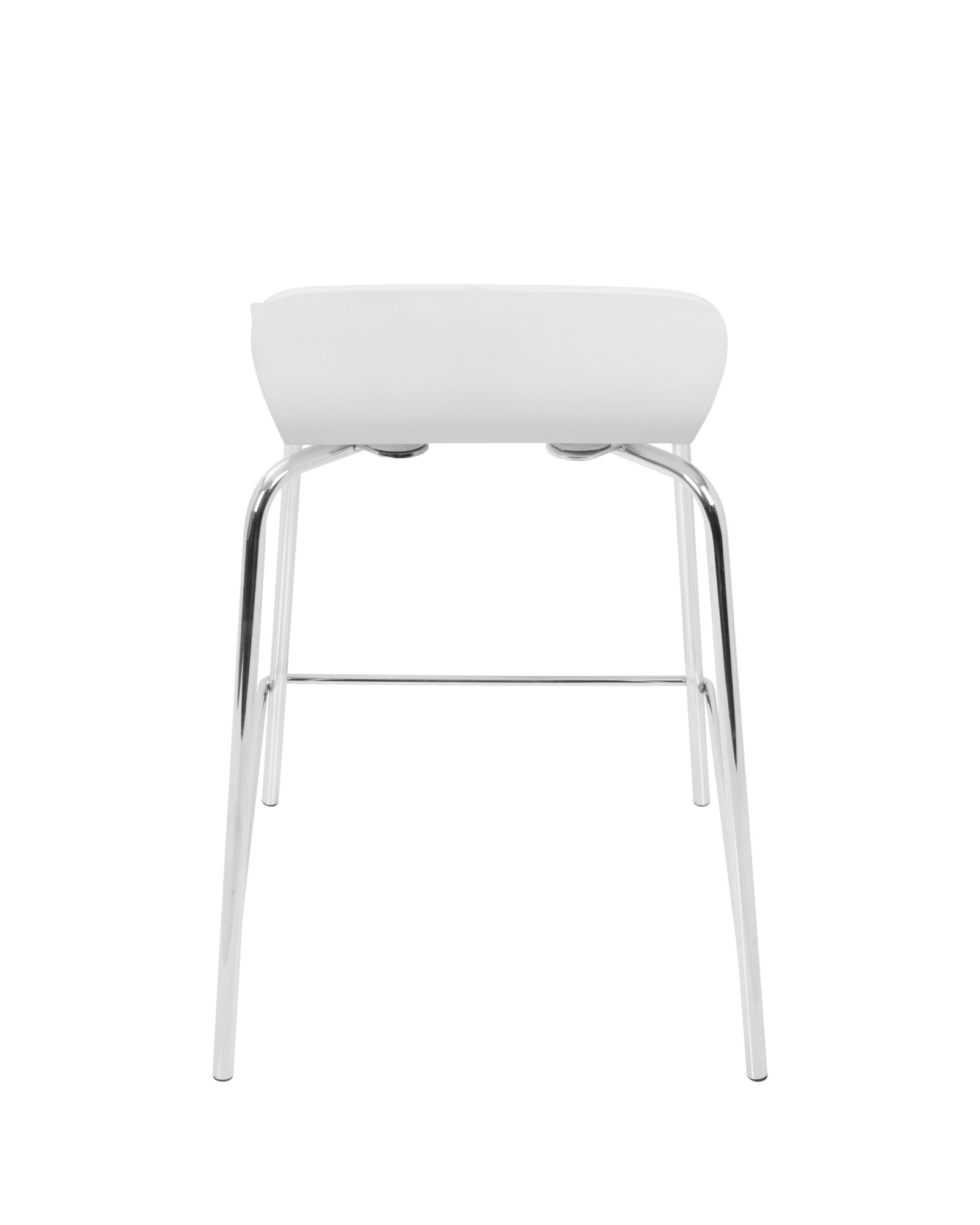 Woodstacker Contemporary Stackable Counter Stools in White - Set of 2