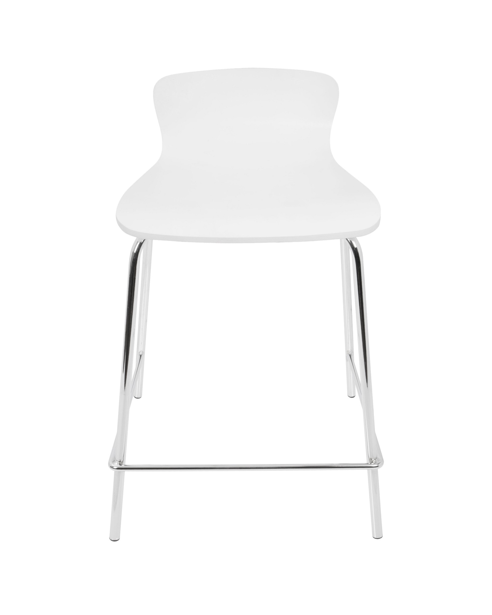 Woodstacker Contemporary Stackable Counter Stools in White - Set of 2