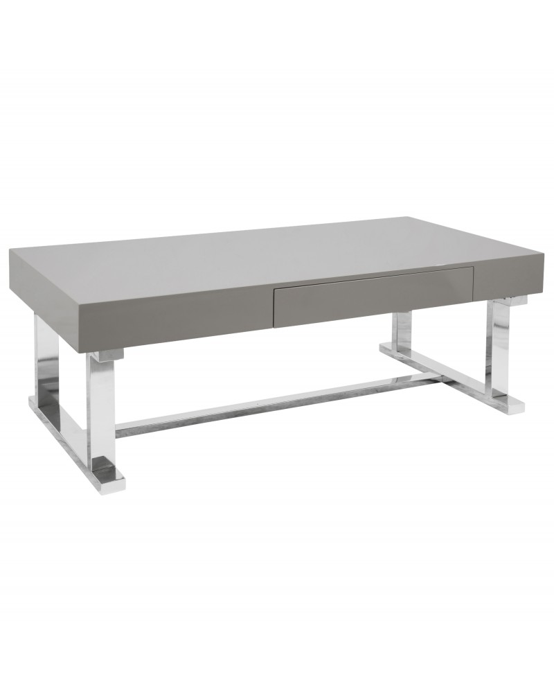 Luster Contemporary Coffee Table in Grey