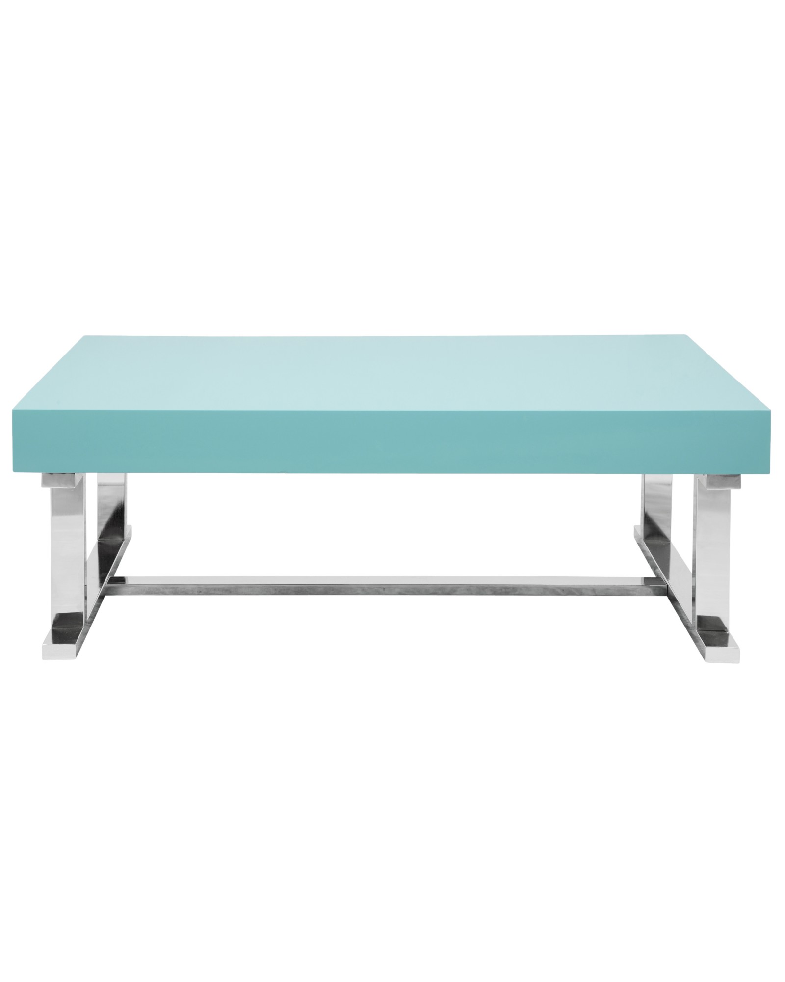 Luster Contemporary Coffee Table in Light Blue