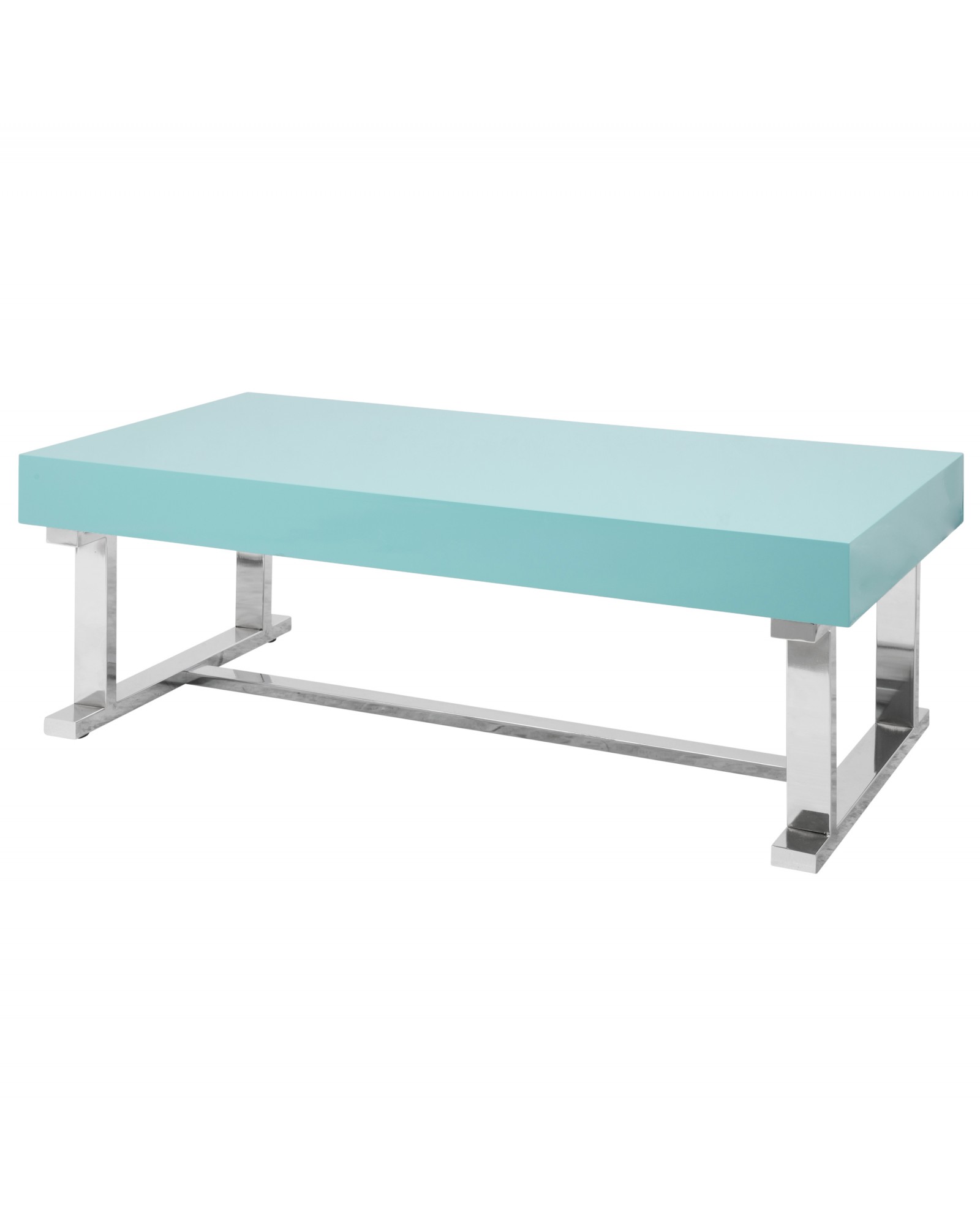 Luster Contemporary Coffee Table in Light Blue