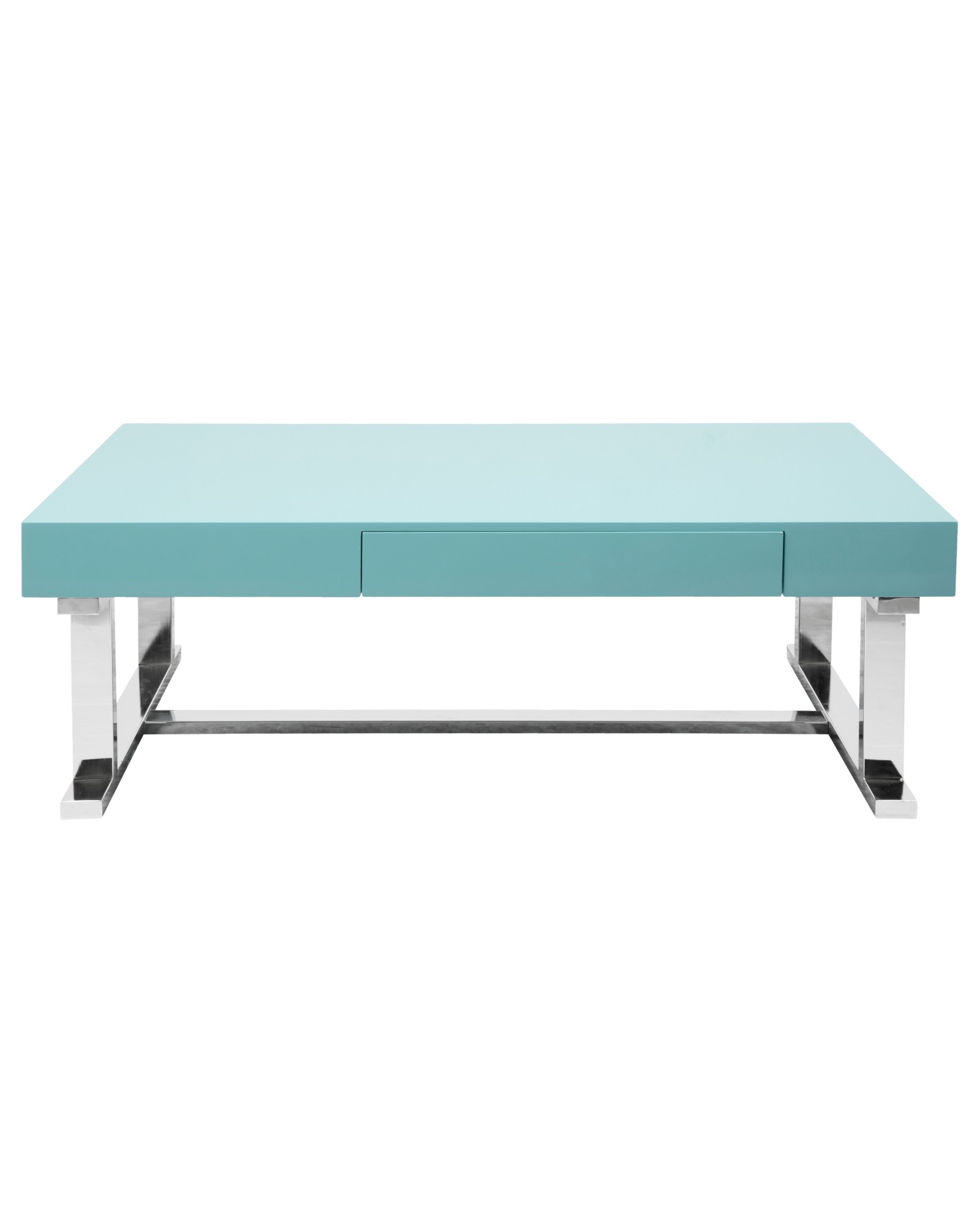 Luster Contemporary Coffee Table in Light Blue