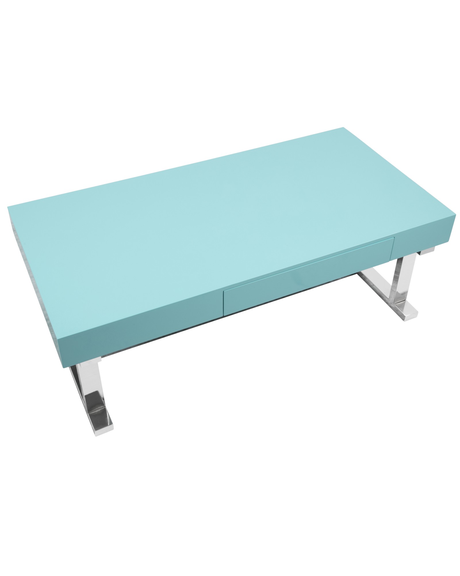 Luster Contemporary Coffee Table in Light Blue