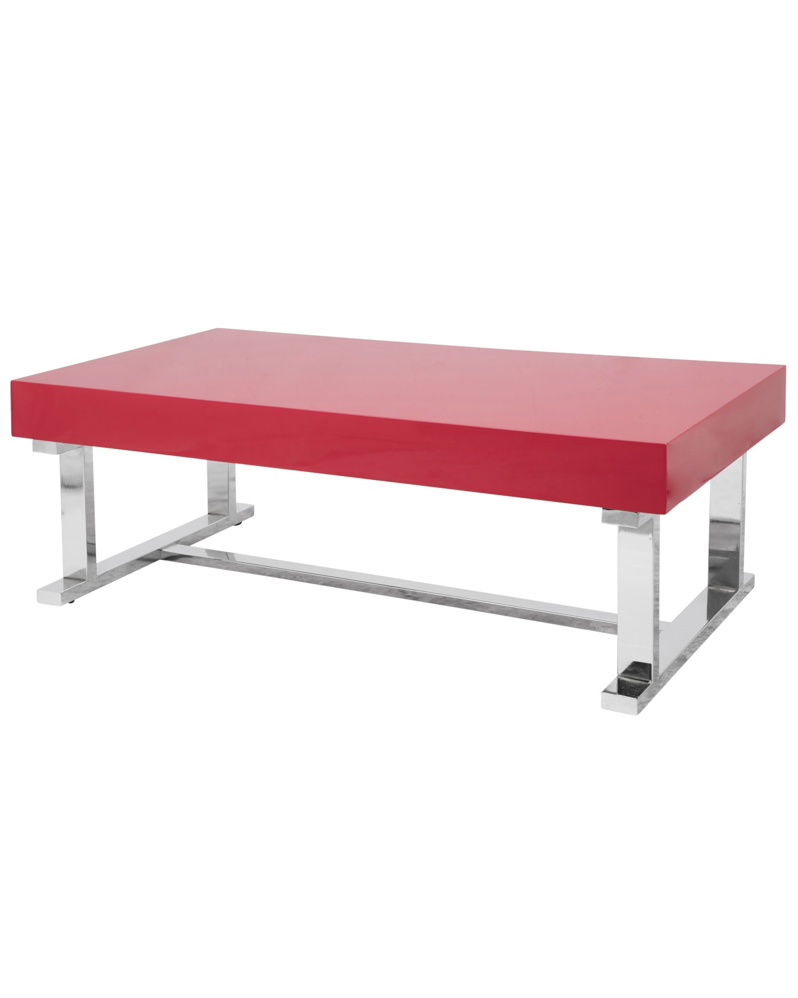 Luster Contemporary Coffee Table in Red