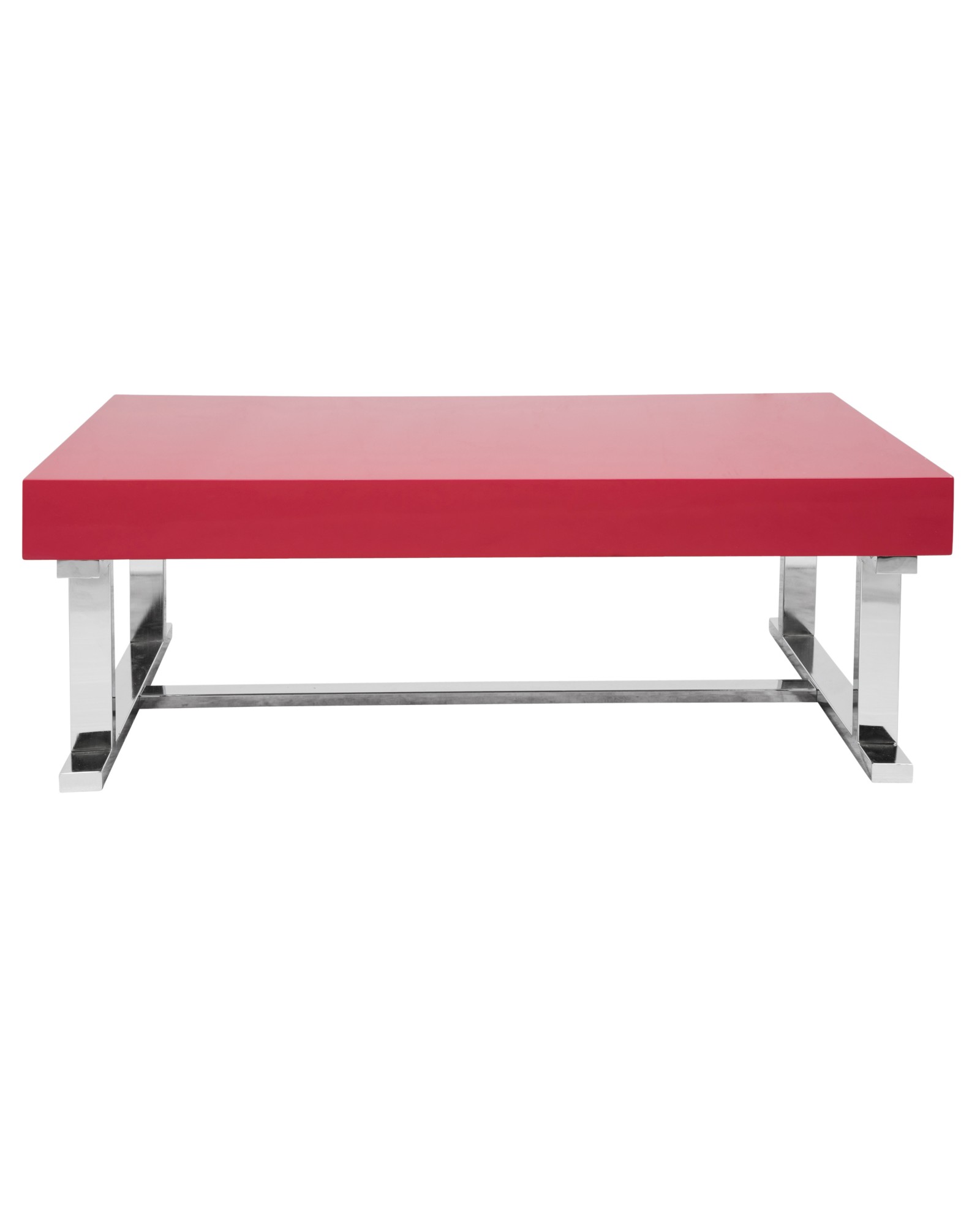 Luster Contemporary Coffee Table in Red