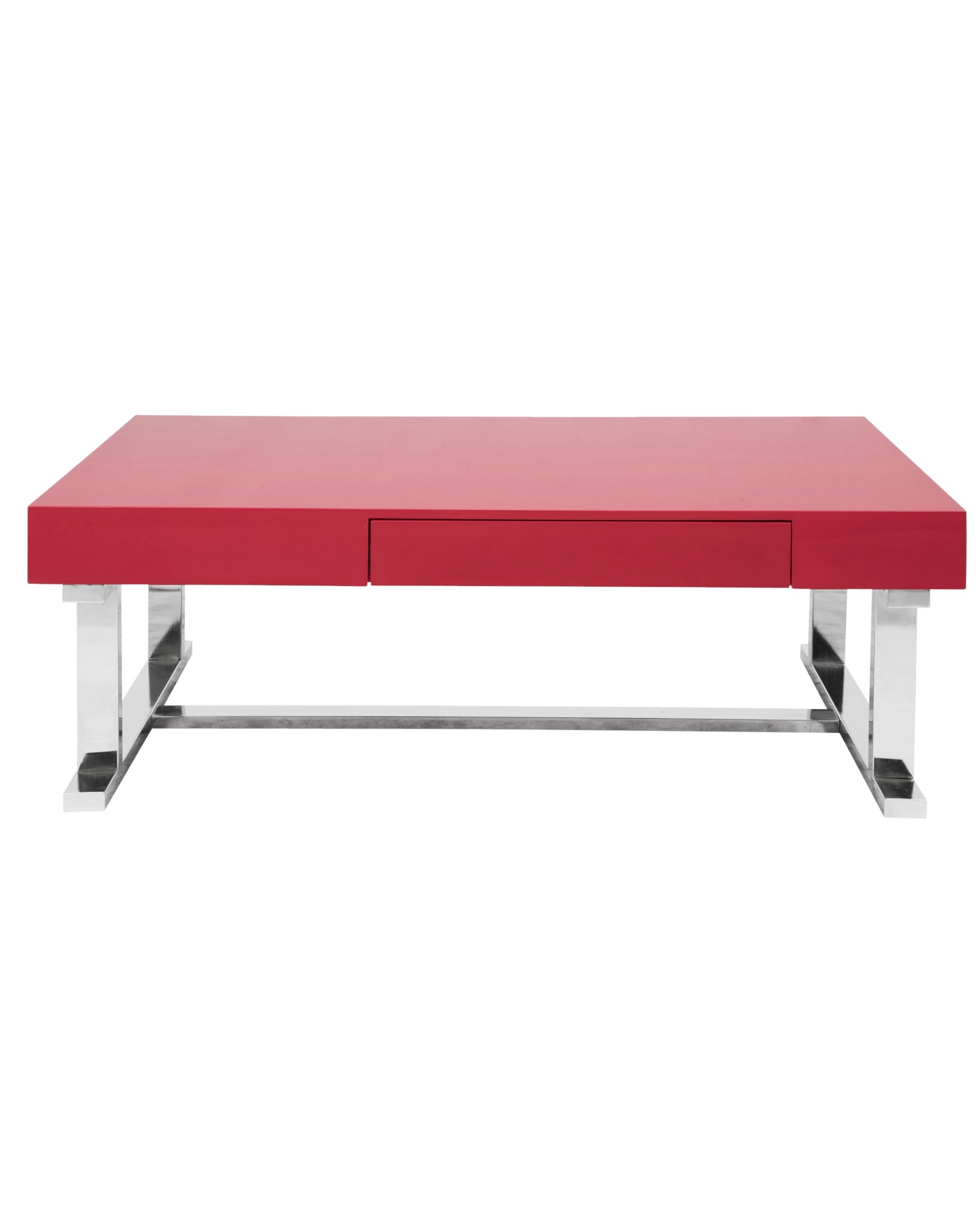 Luster Contemporary Coffee Table in Red