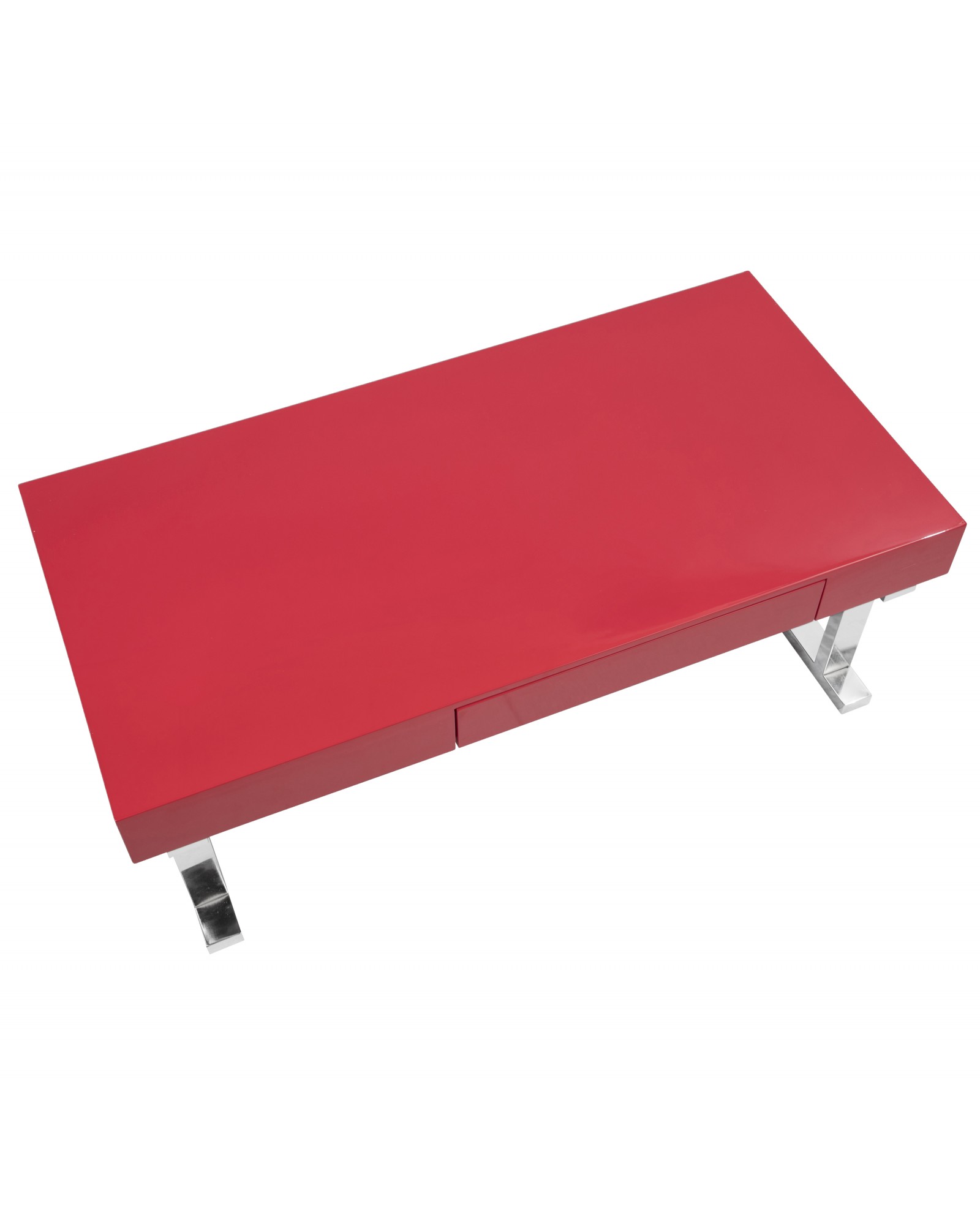 Luster Contemporary Coffee Table in Red