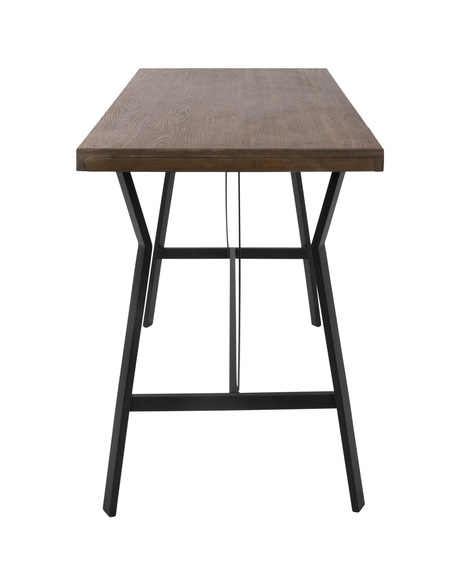 Wishbone Industrial Counter Table in Walnut and Black