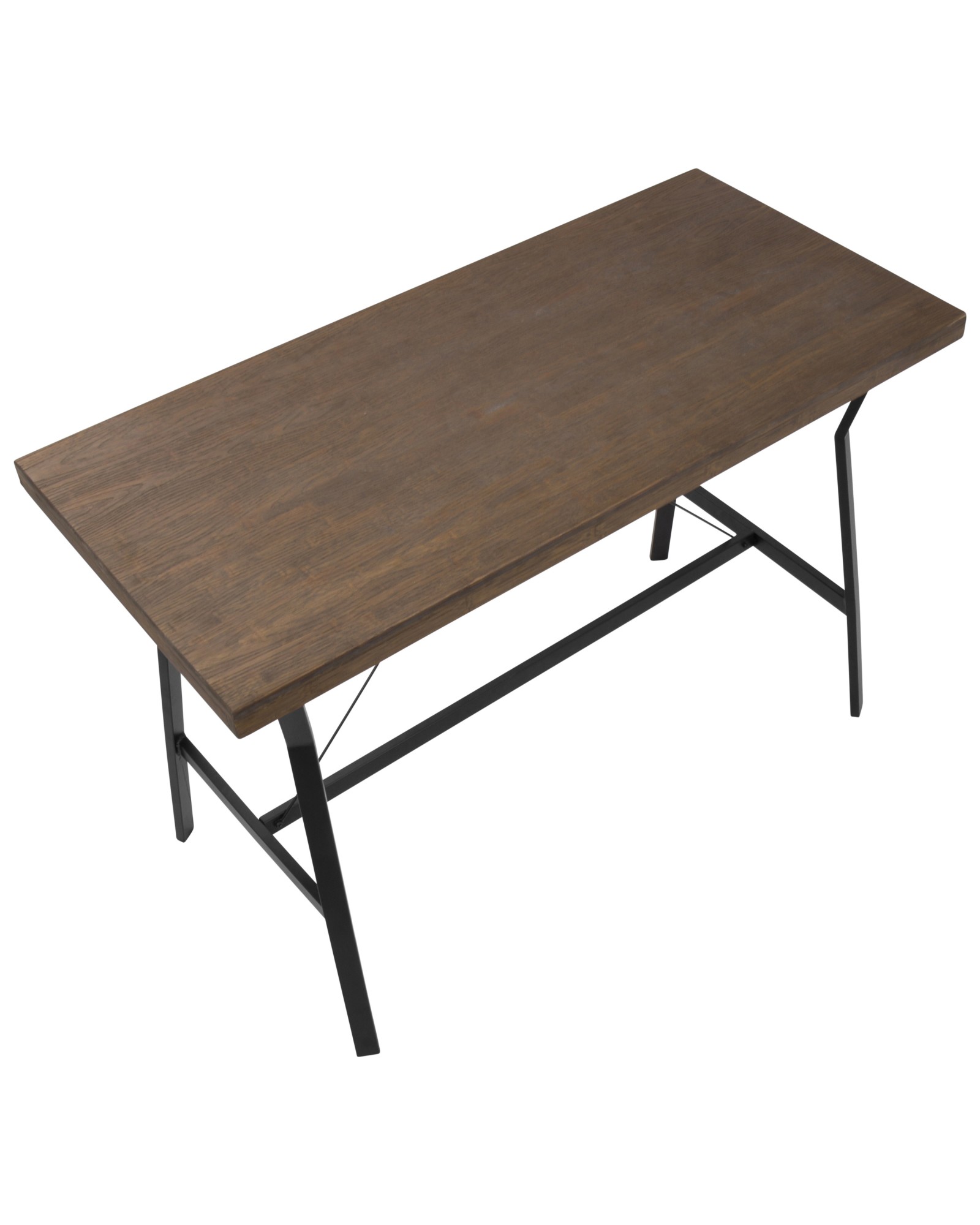 Wishbone Industrial Counter Table in Walnut and Black