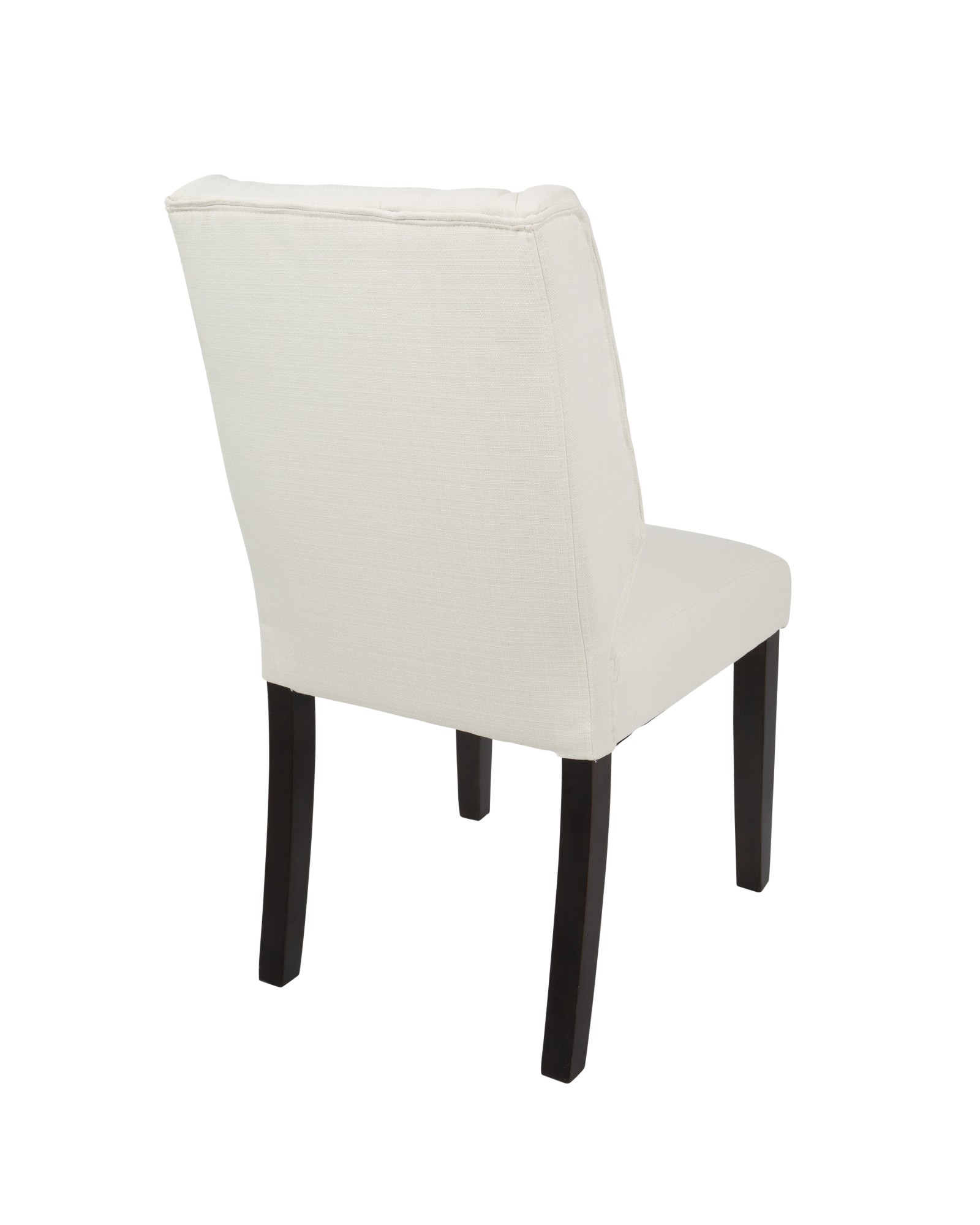 Rosario Contemporary Dining Chair in Walnut and Cream - Set of 2