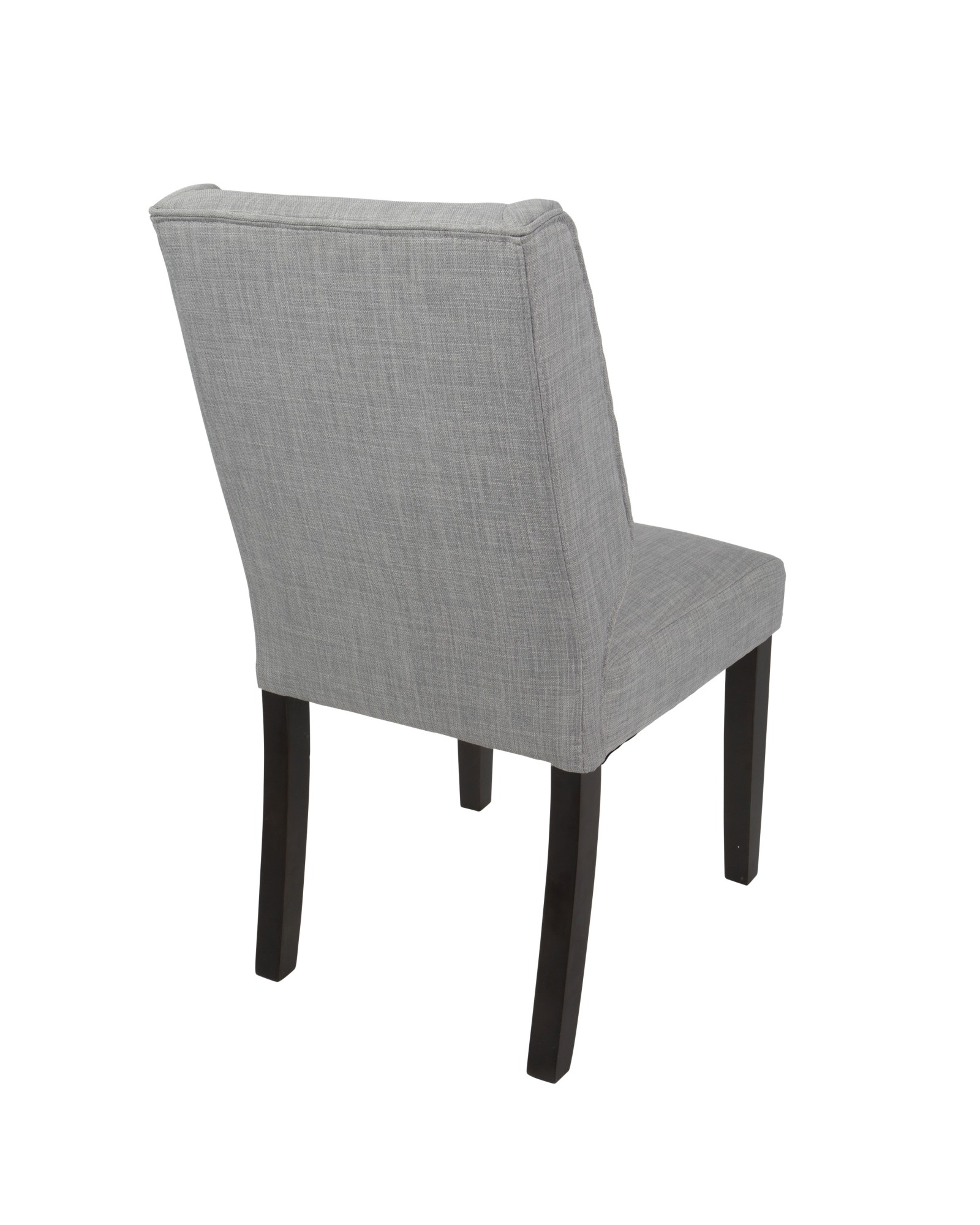 Rosario Contemporary Dining Chair in Walnut and Light Grey - Set of 2