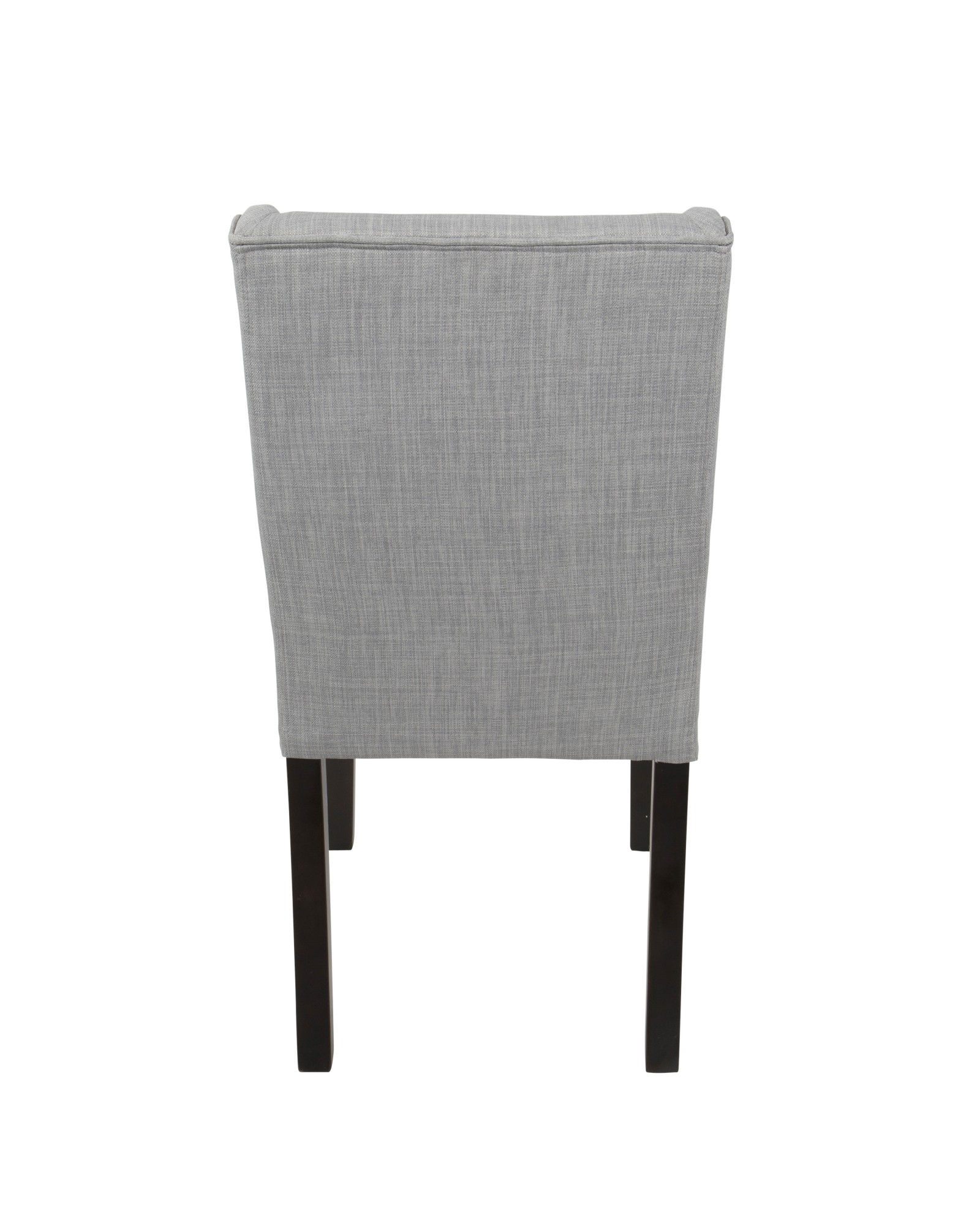 Rosario Contemporary Dining Chair in Walnut and Light Grey - Set of 2