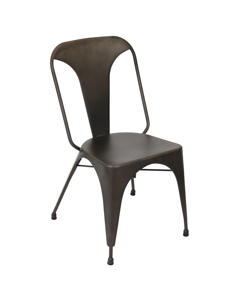 Austin Industrial Dining Chair in Antique - Set of 2