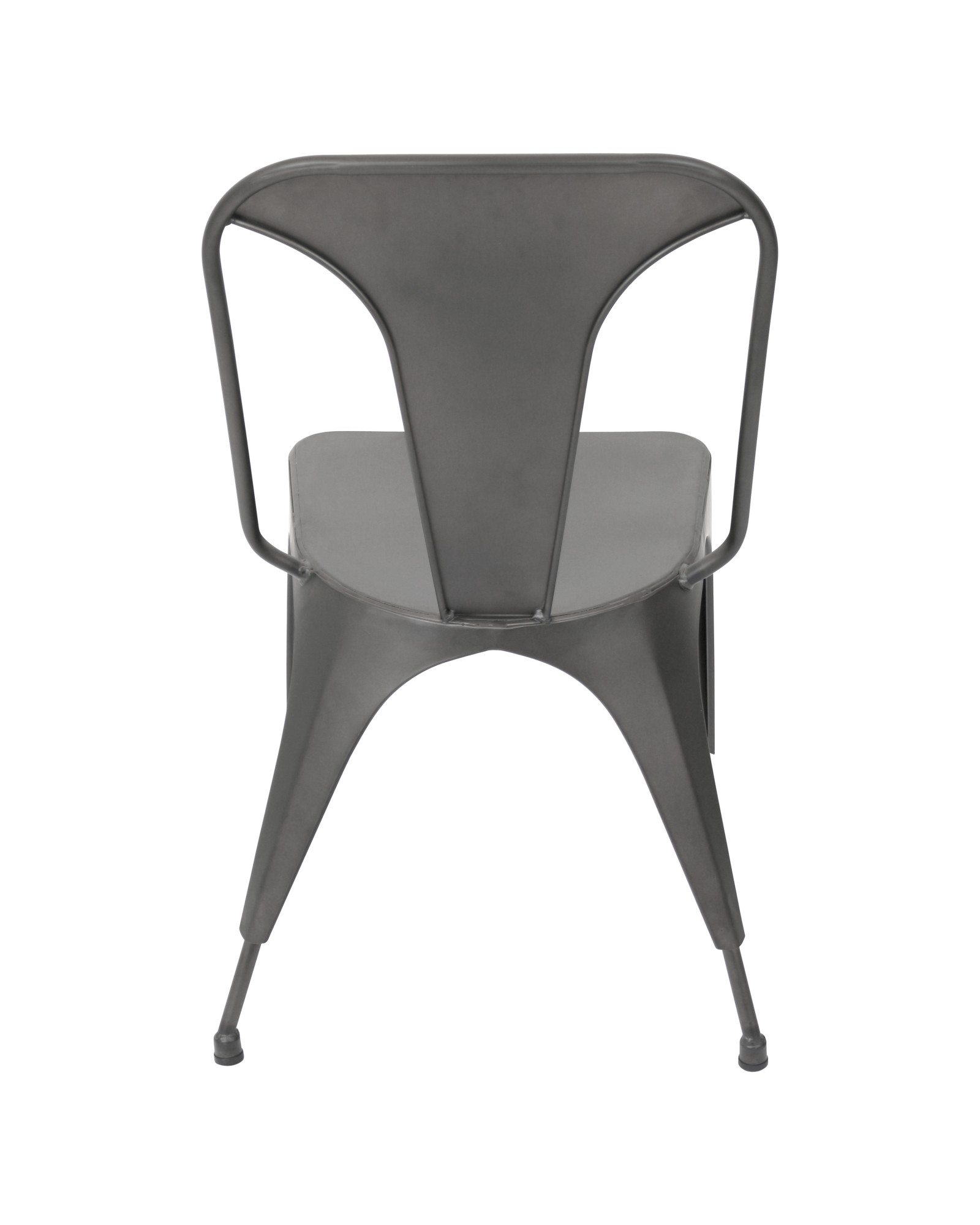 Austin Industrial Dining Chair in Matte Grey - Set of 2