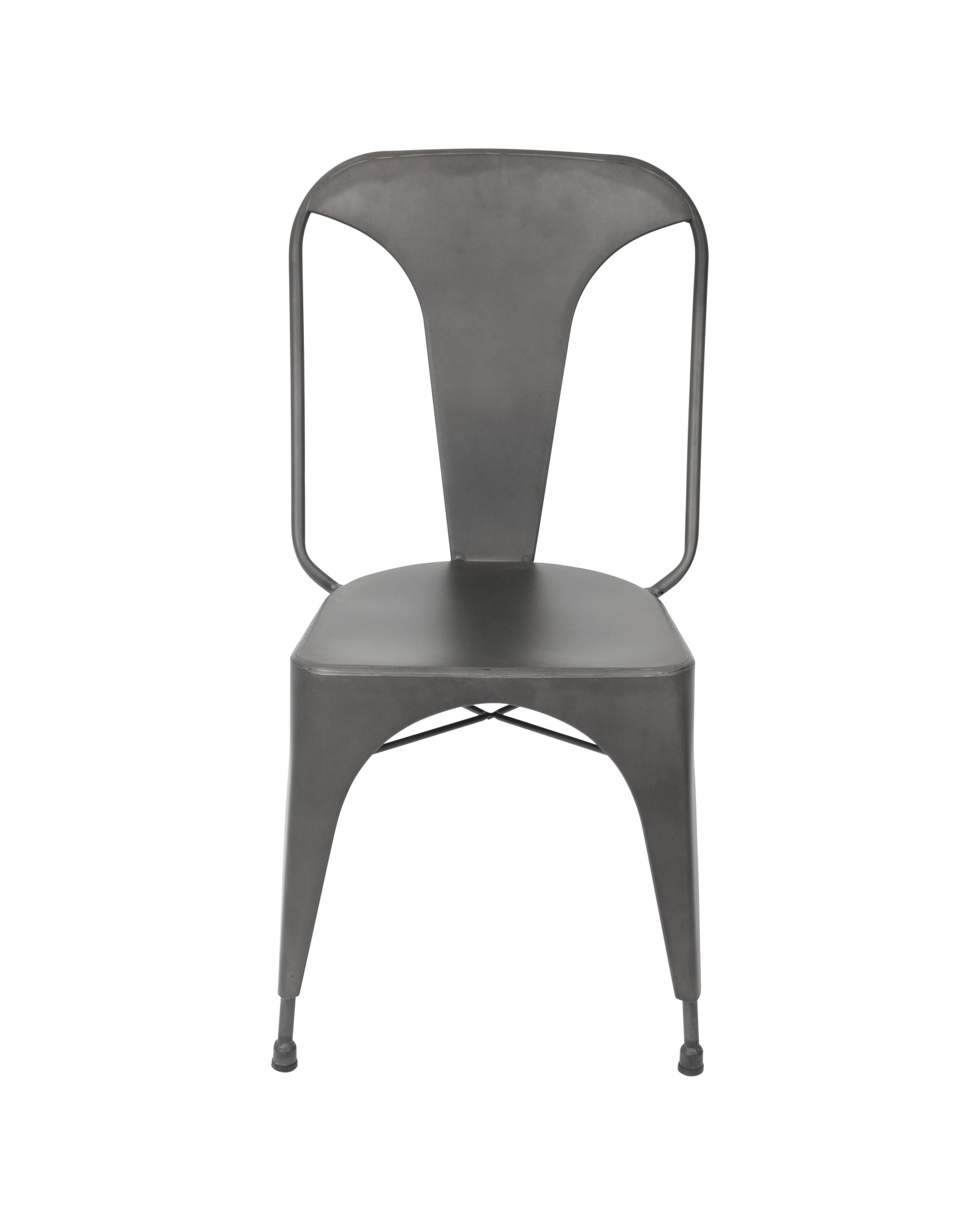 Austin Industrial Dining Chair in Matte Grey - Set of 2