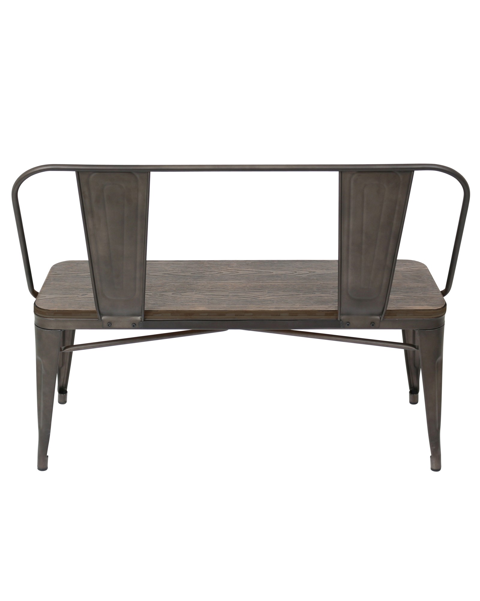 Oregon Industrial-Farmhouse Bench in Antique and Espresso