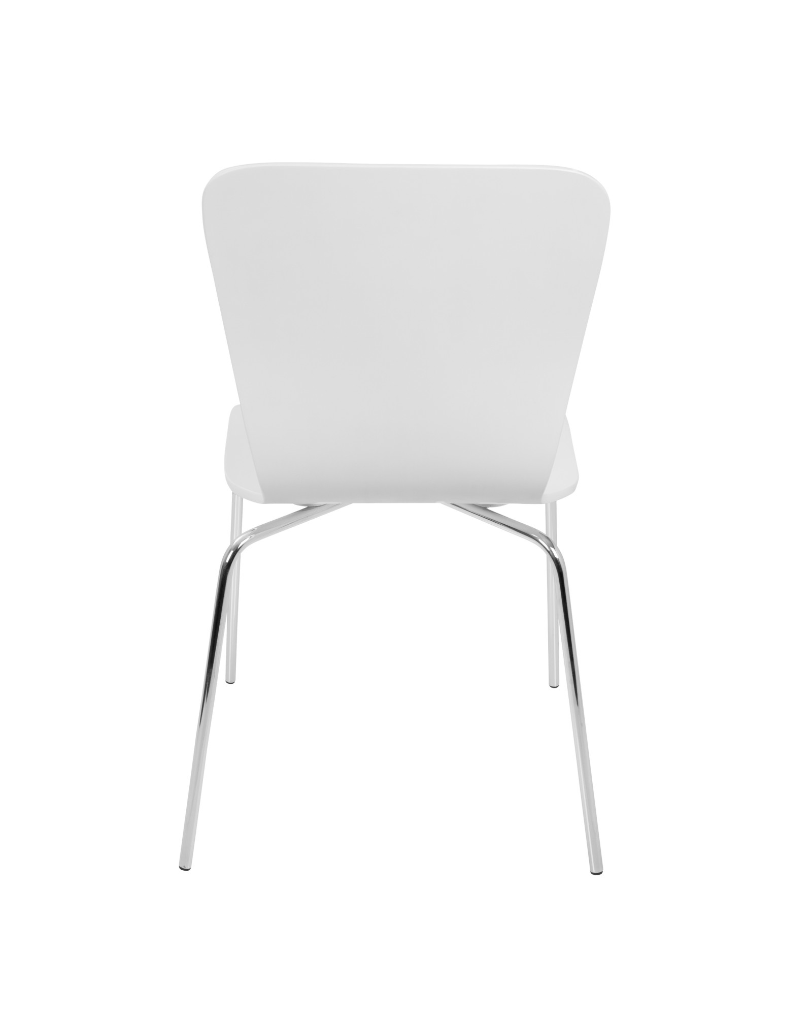 Woodstacker Contemporary Dining Chairs in White -Set of 4