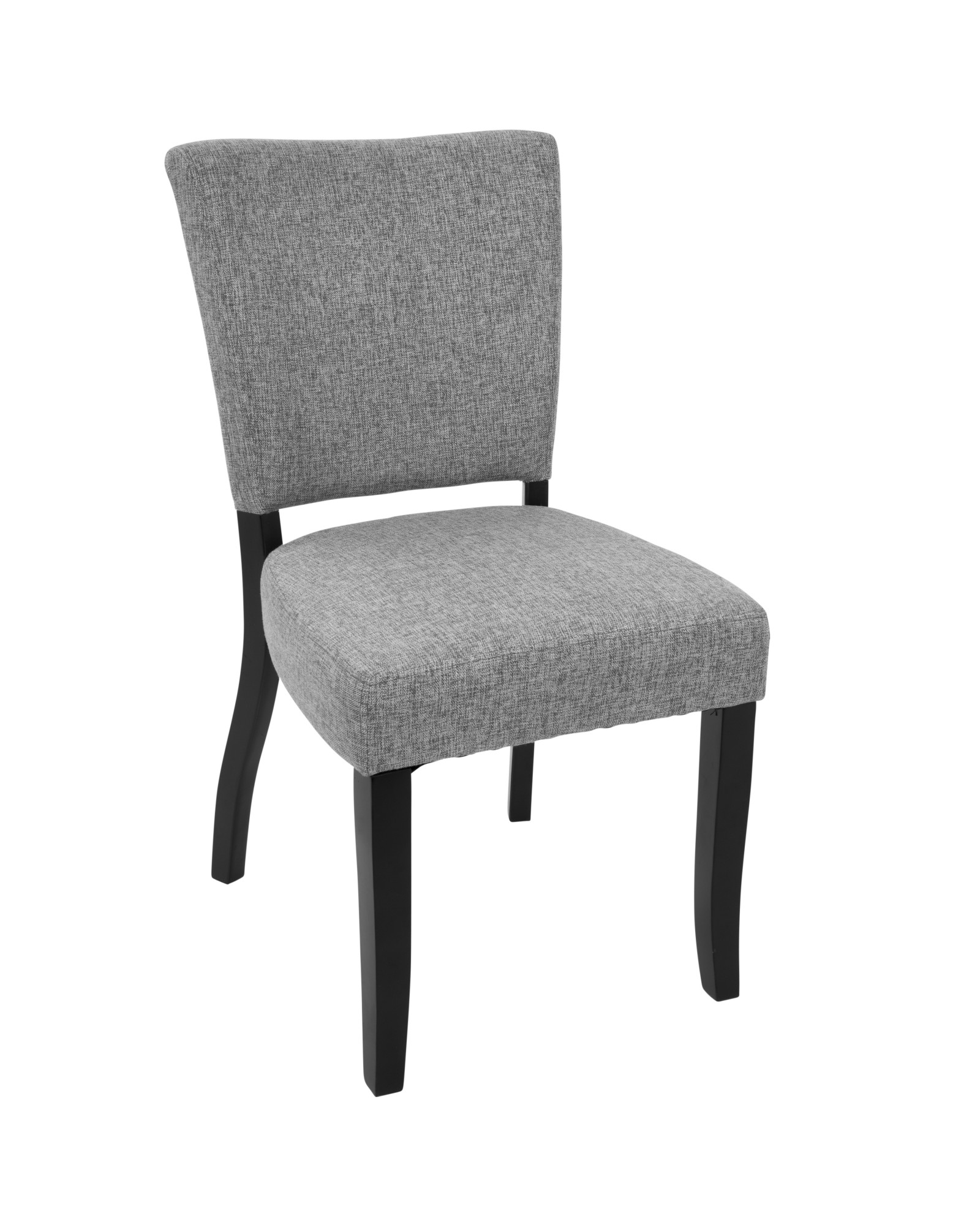 Vida Contemporary Dining Chair with Nailhead Trim in Espresso and Light Grey - Set of 2