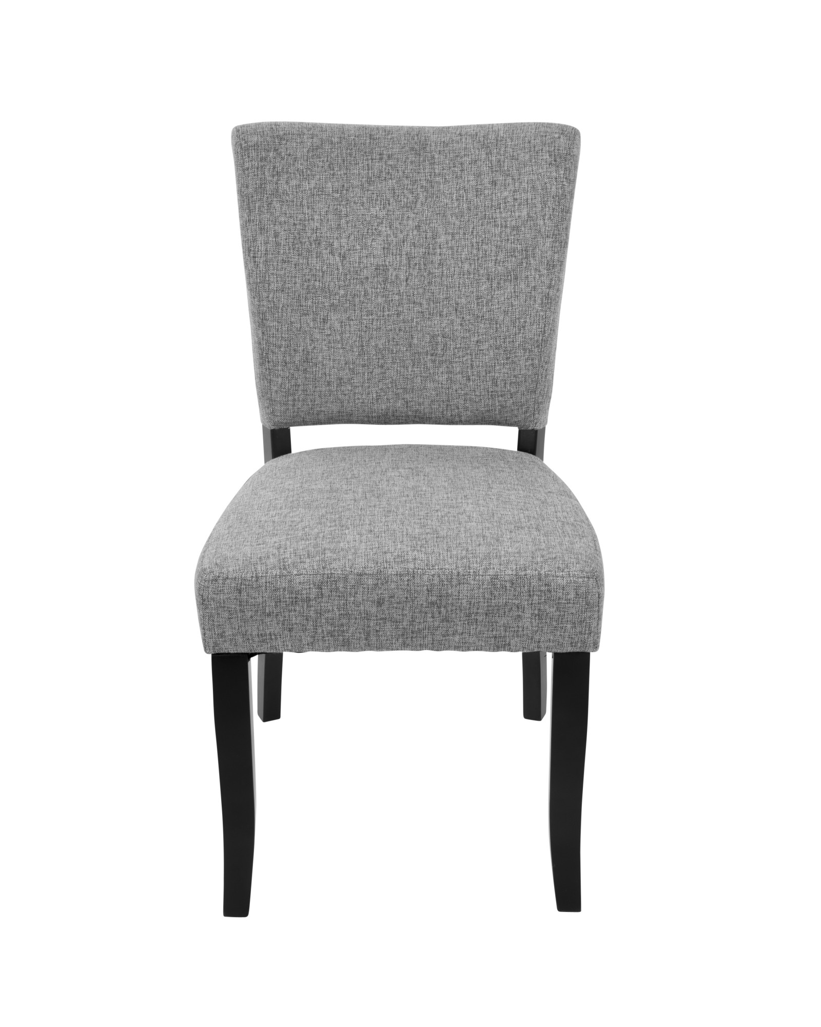 Vida Contemporary Dining Chair with Nailhead Trim in Espresso and Light Grey - Set of 2