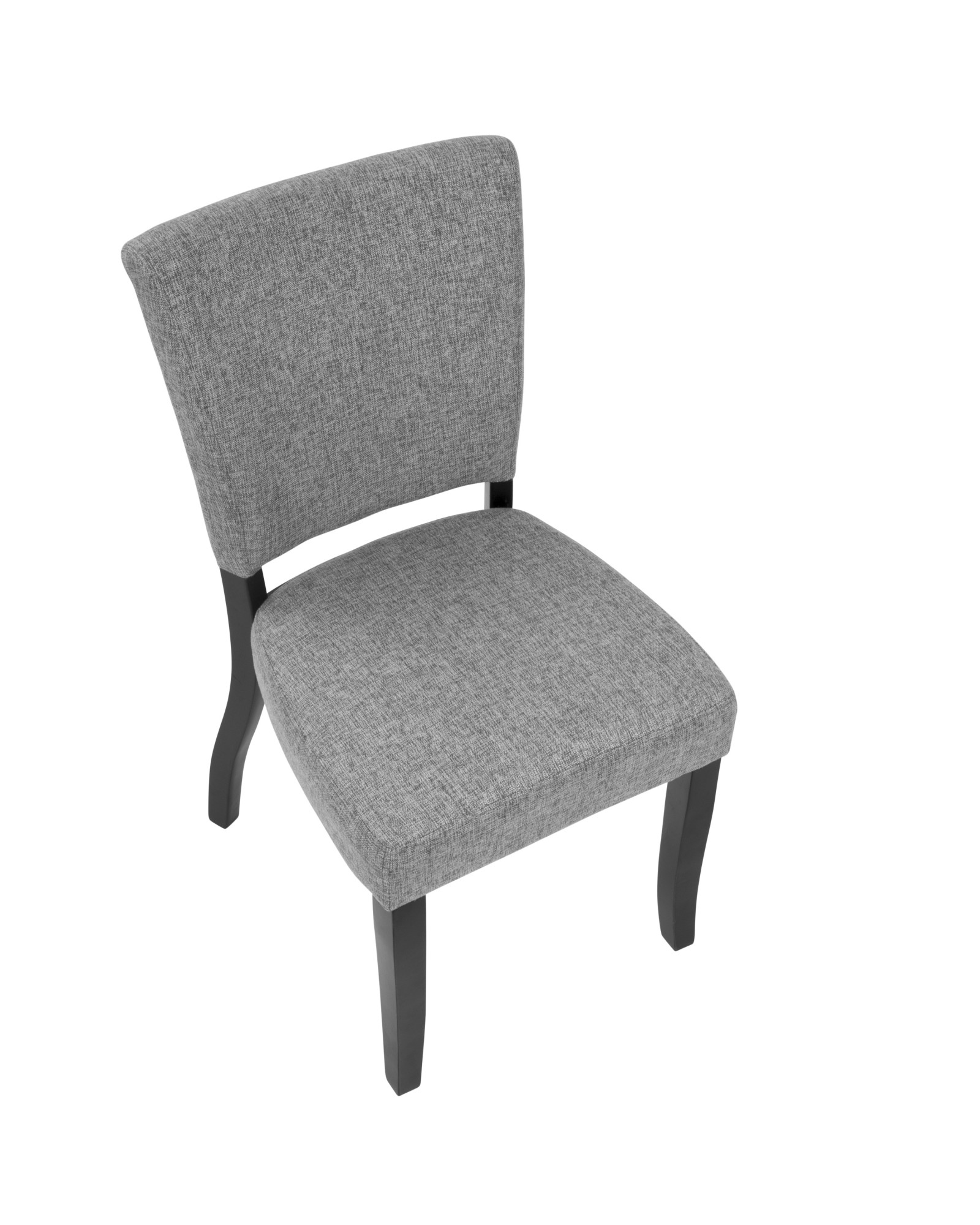 Vida Contemporary Dining Chair with Nailhead Trim in Espresso and Light Grey - Set of 2