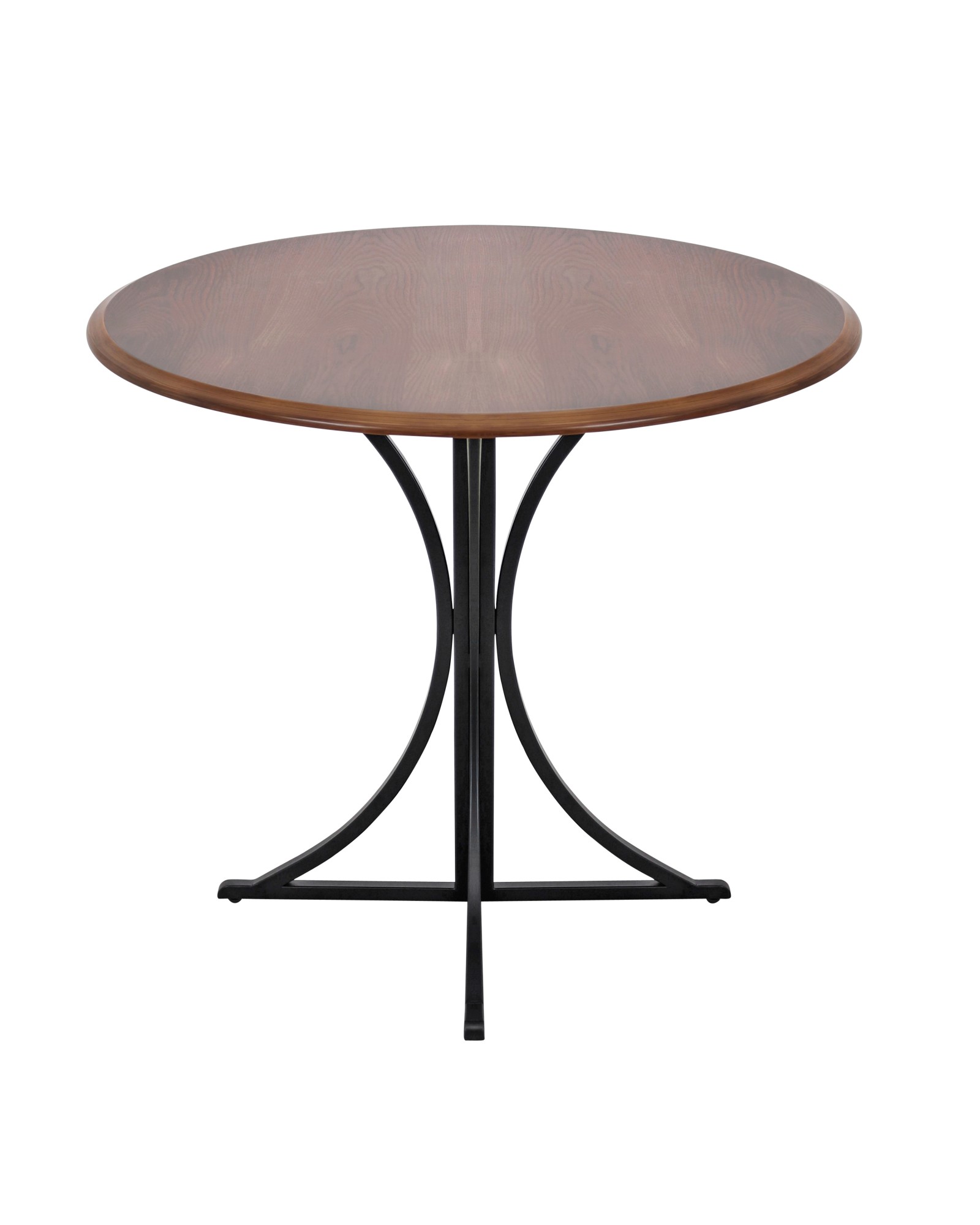 Boro Contemporary Dining Table in Walnut and Black