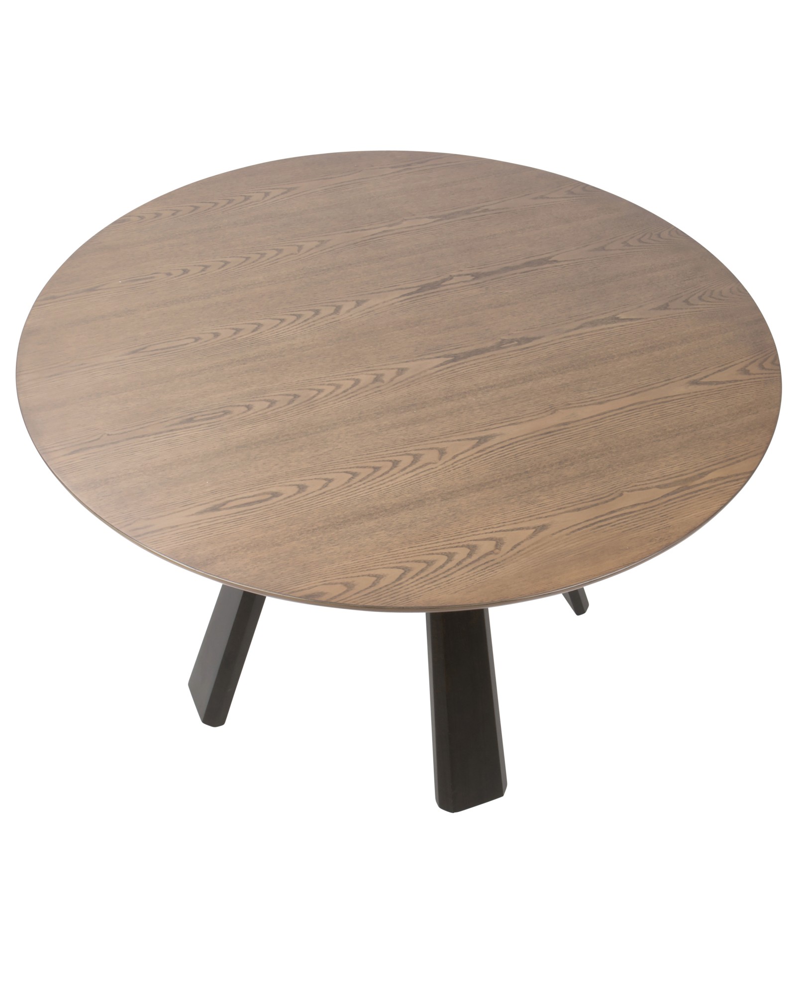 Elton Contemporary Dining Table in Walnut Wood and Espresso