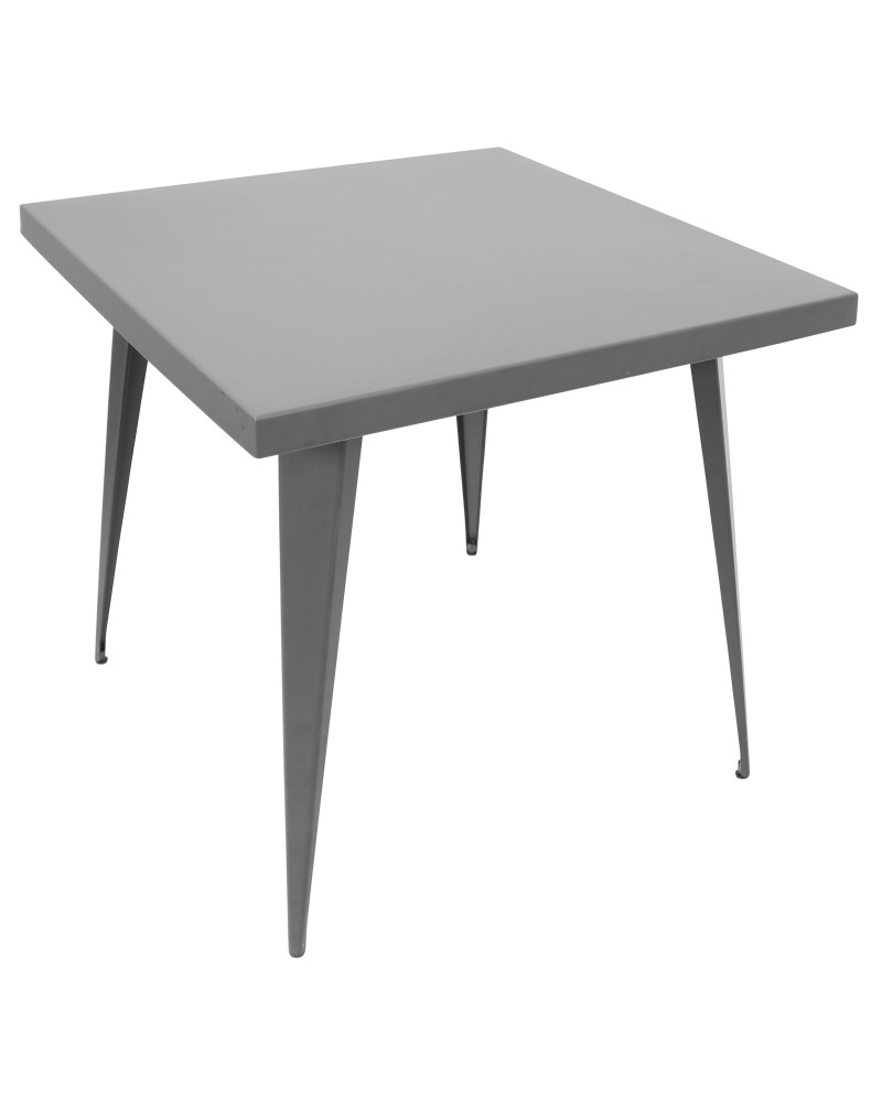 Austin Industrial Dining Table in Matte Grey