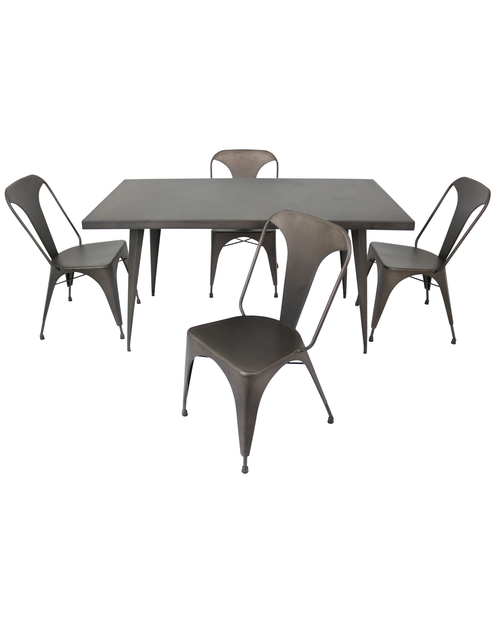 Austin Industrial Dining Table in Antique