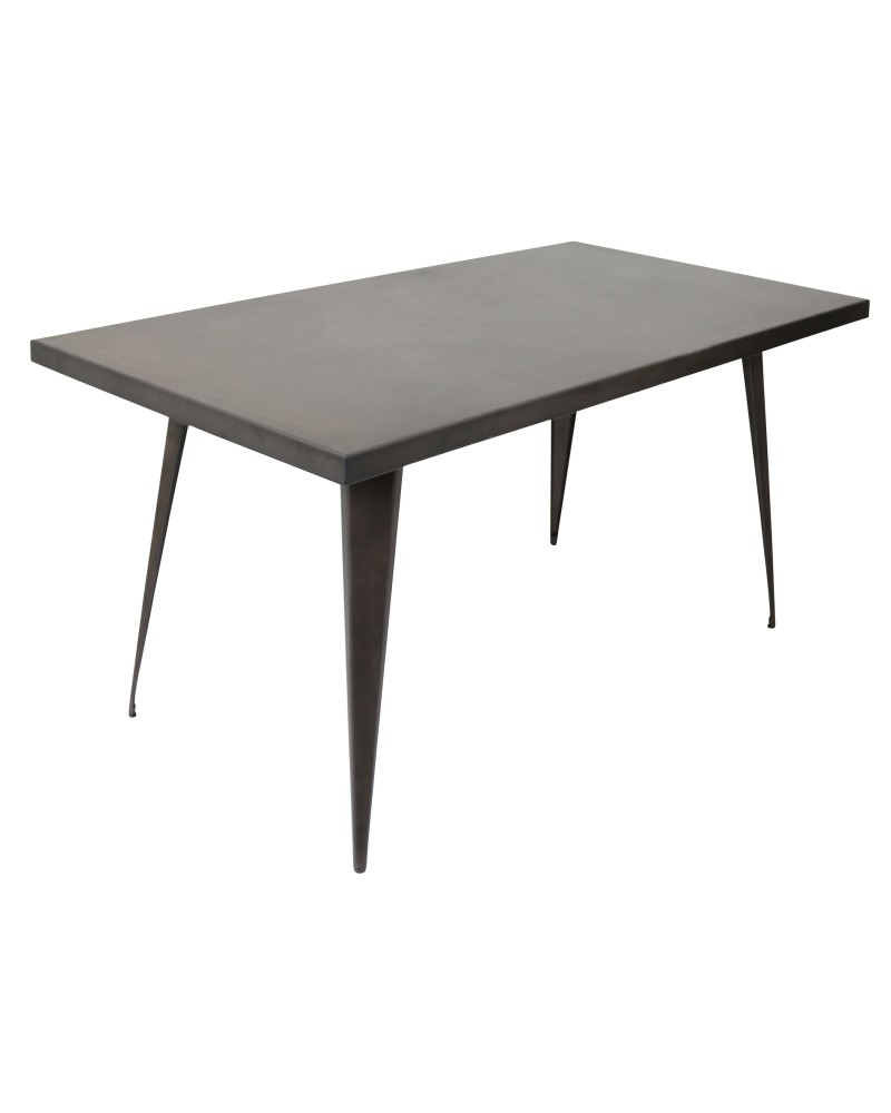 Austin Industrial Dining Table in Antique