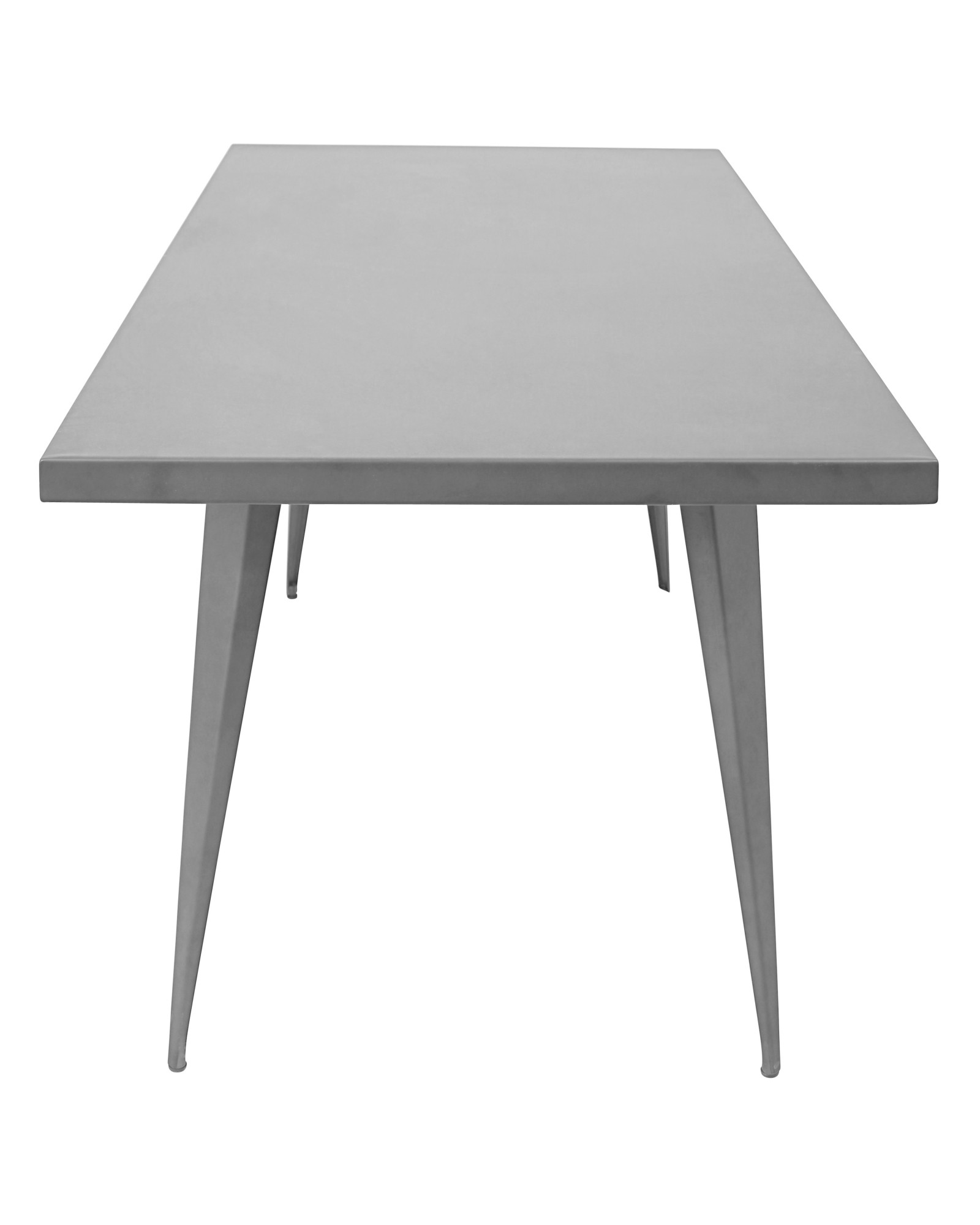 Austin Industrial Dining Table in Matte Grey