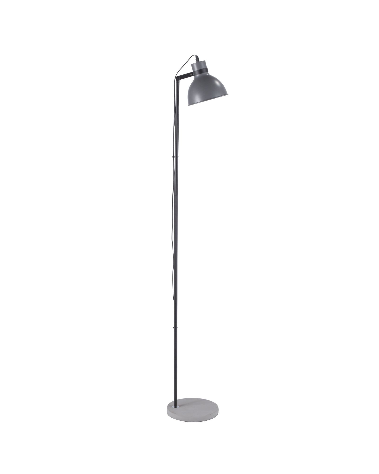 Concrete Industrial Floor Lamp in Black and Grey