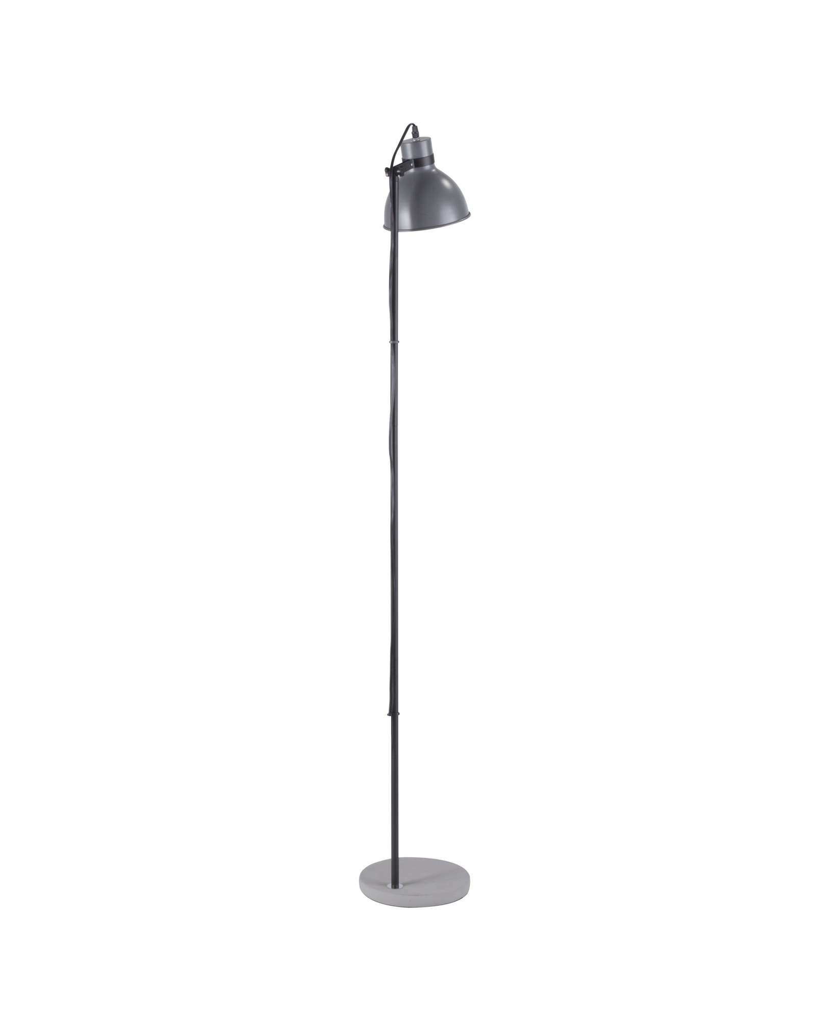 Concrete Industrial Floor Lamp in Black and Grey