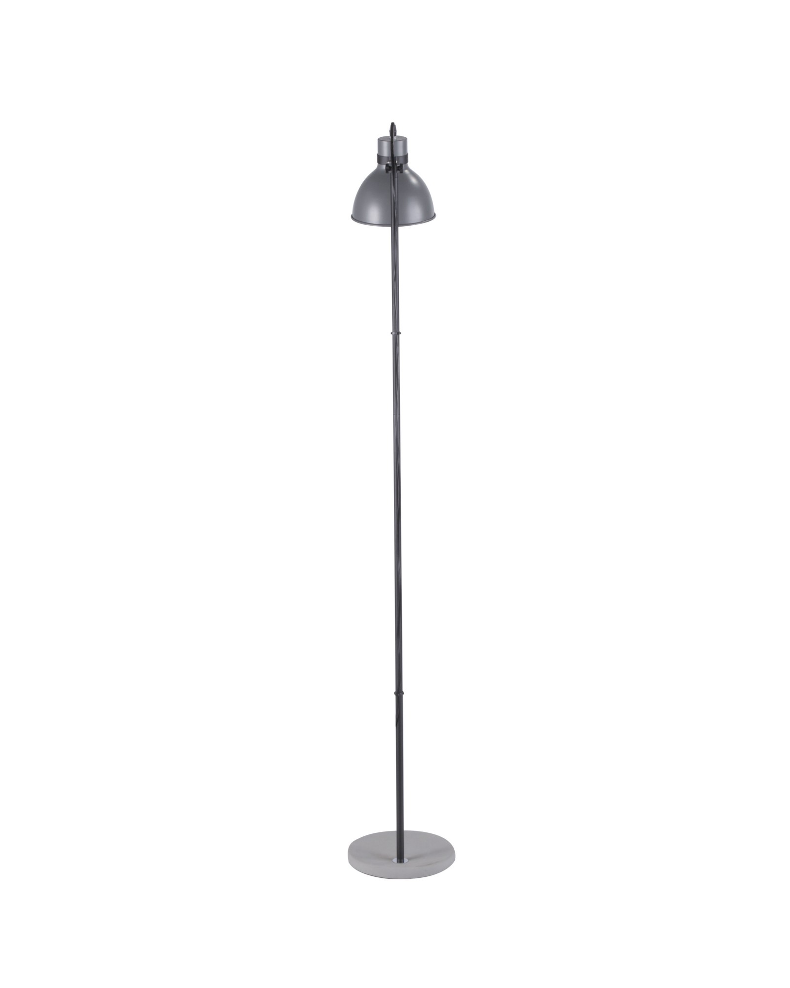 Concrete Industrial Floor Lamp in Black and Grey