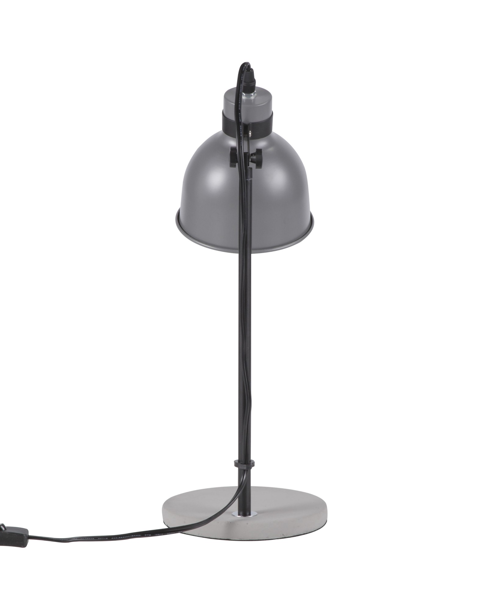 Concrete Industrial Table Lamp in Black and Grey