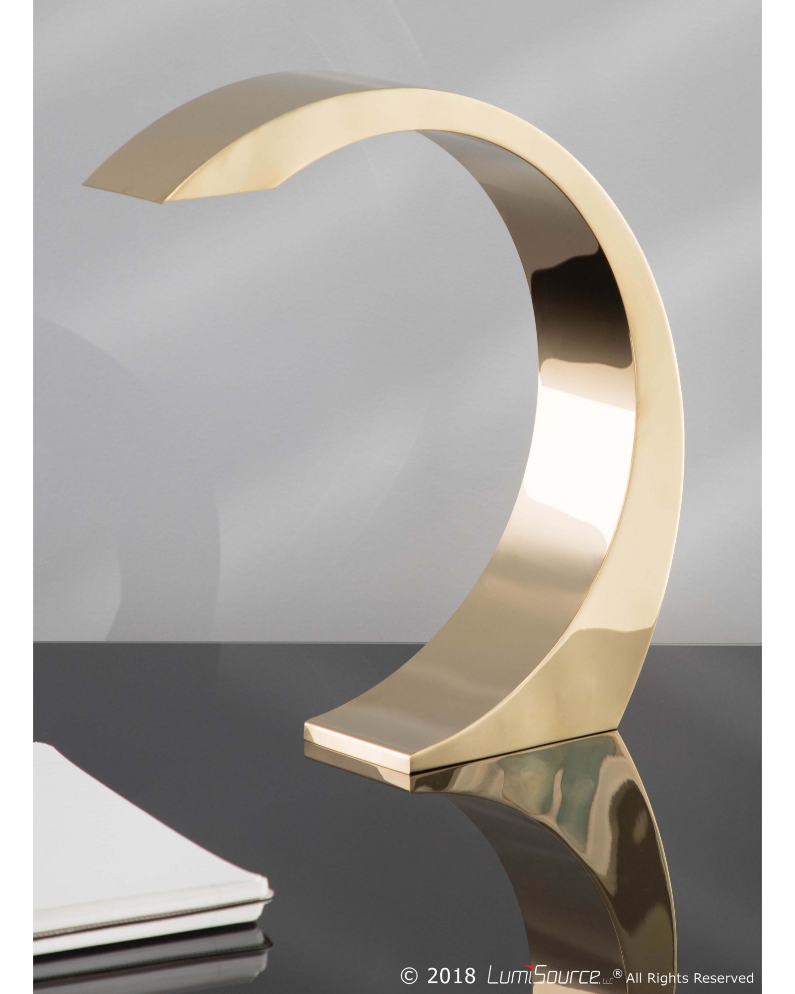 Element LED Touch Table Lamp in Gold Finish