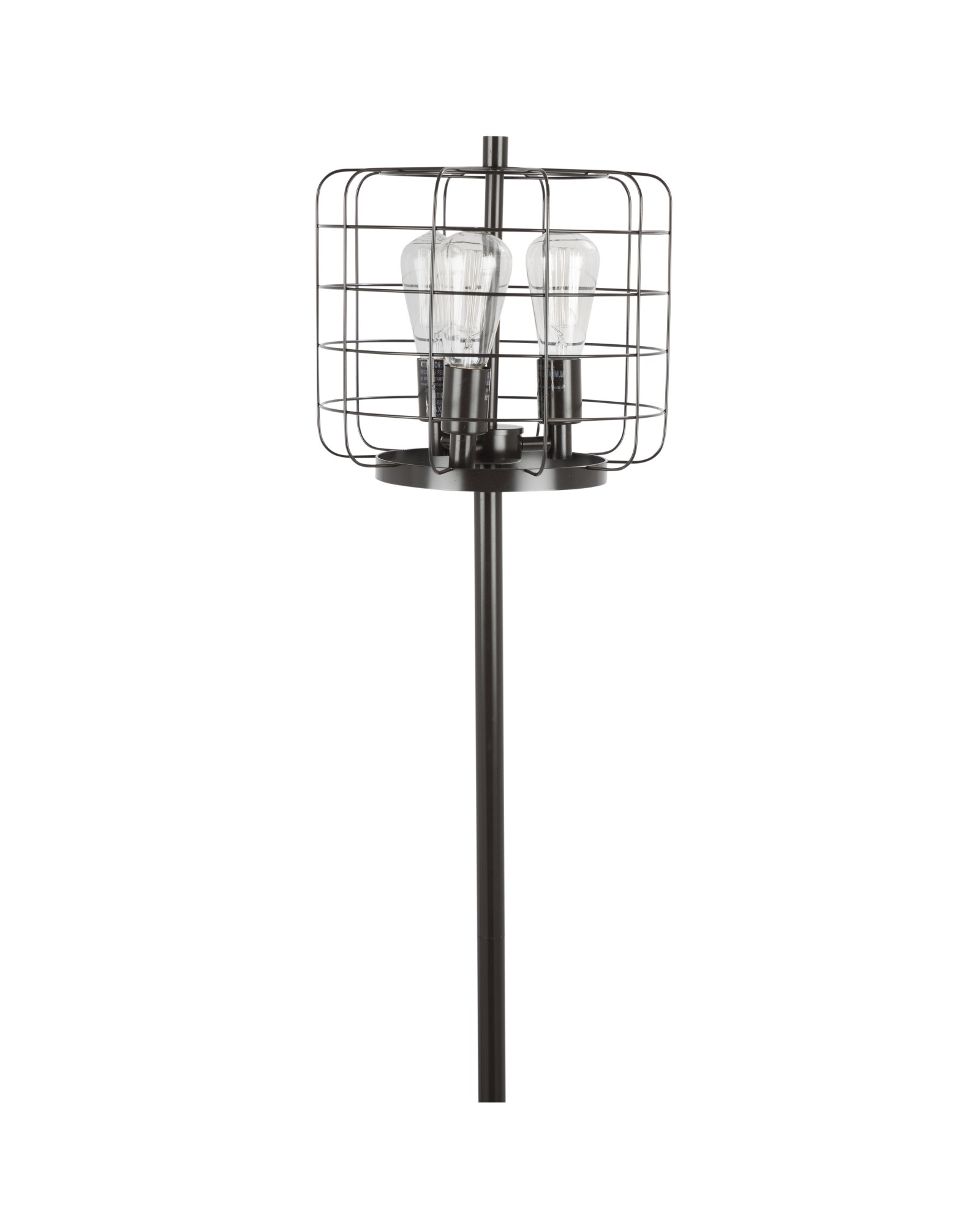 Indy Cage Industrial Floor Lamp in Antique