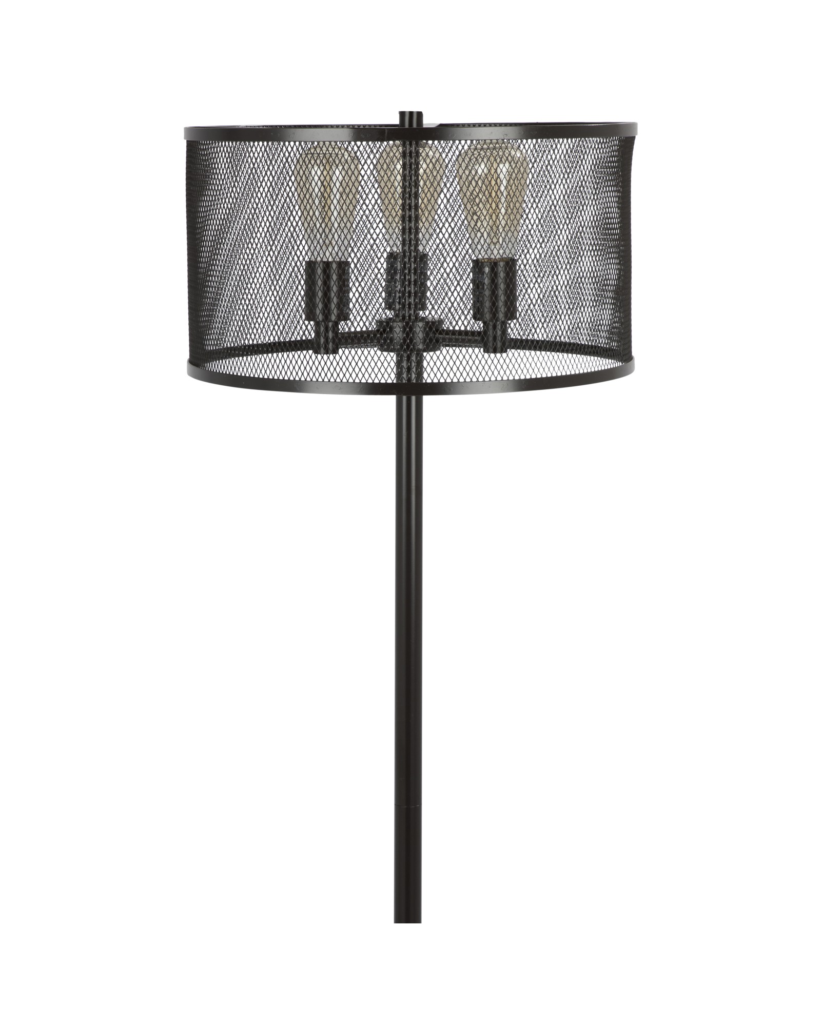 Indy Mesh Industrial Floor Lamp in Antique