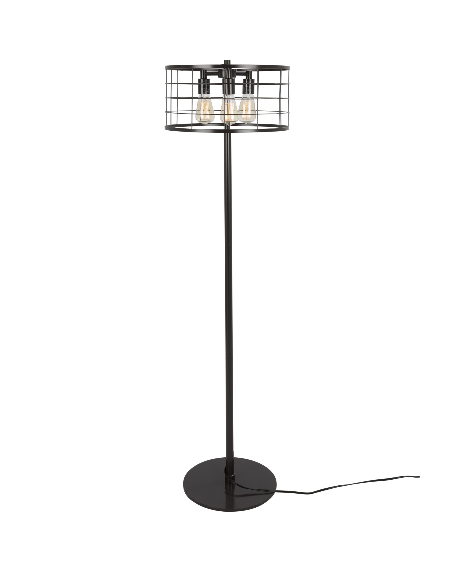 Indy Wire Industrial Floor Lamp in Antique