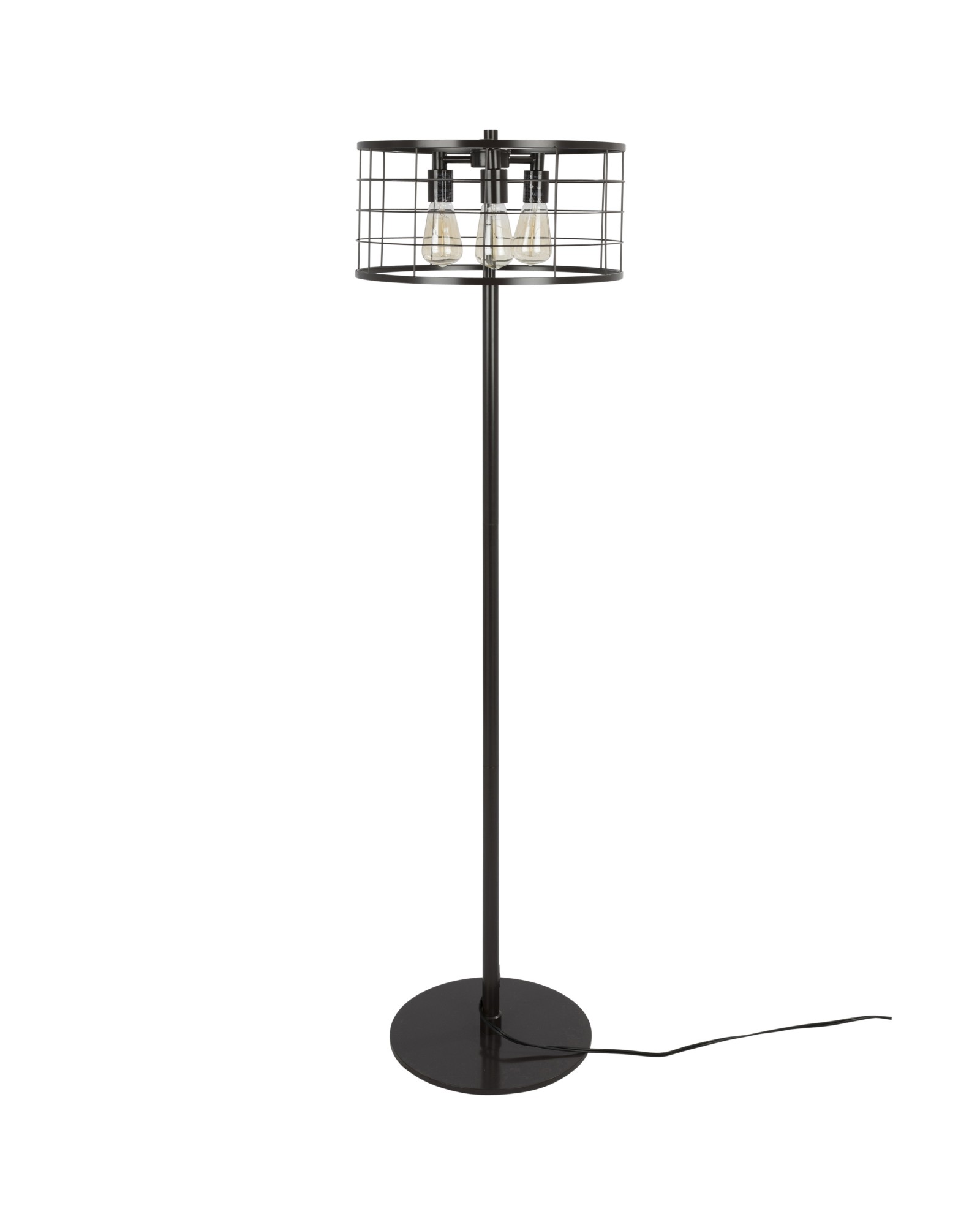 Indy Wire Industrial Floor Lamp in Antique