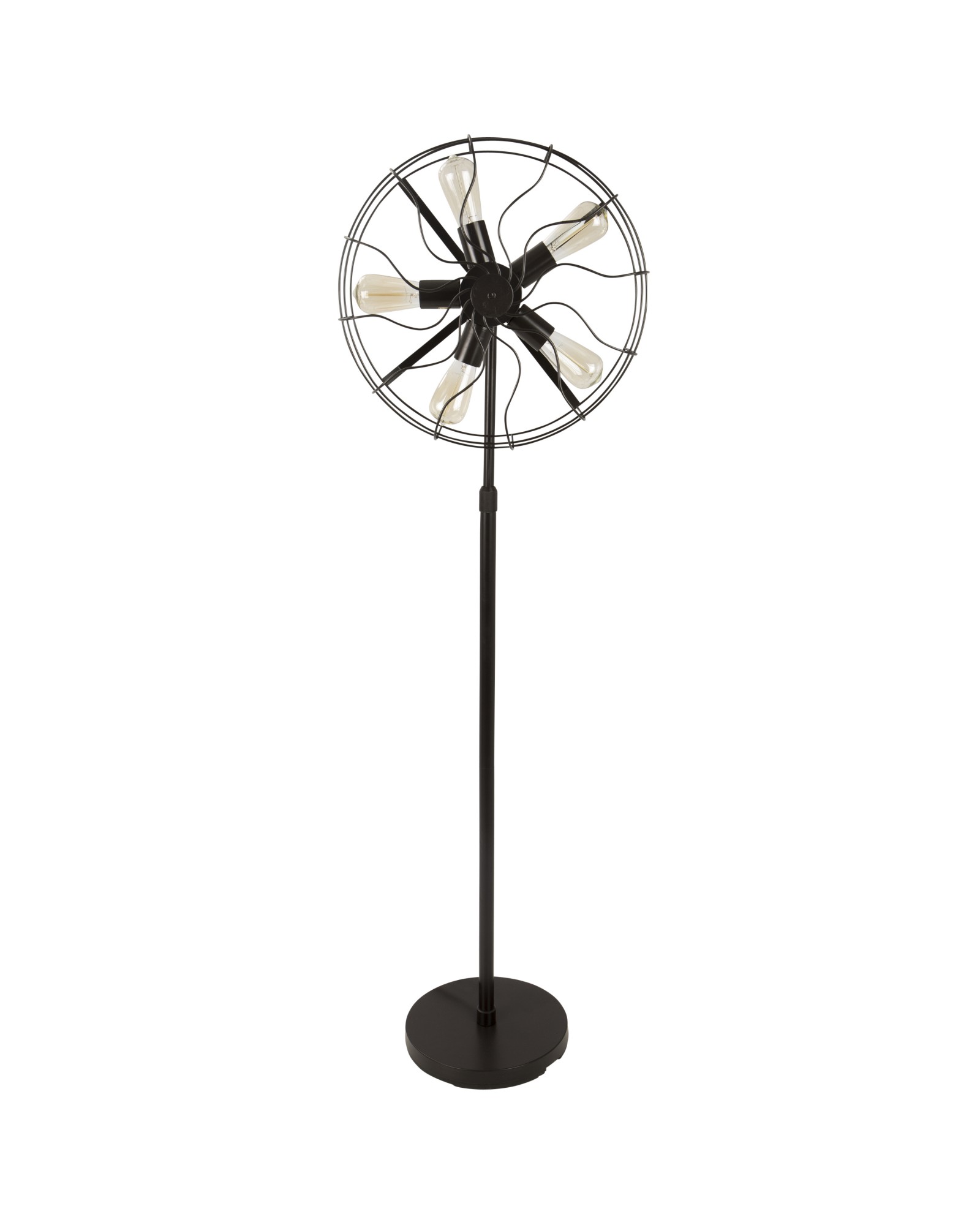 Ozzy Vintage Industrial Floor Lamp in Antique