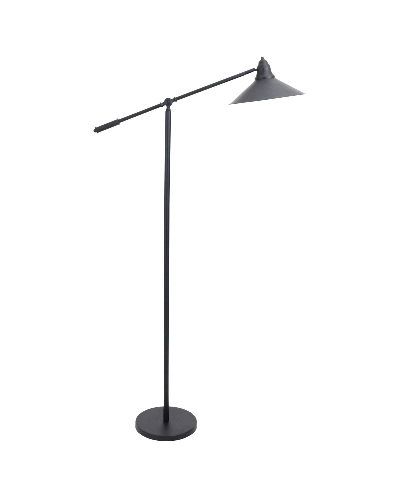 Paddy Industrial Floor Lamp in Black and Gold