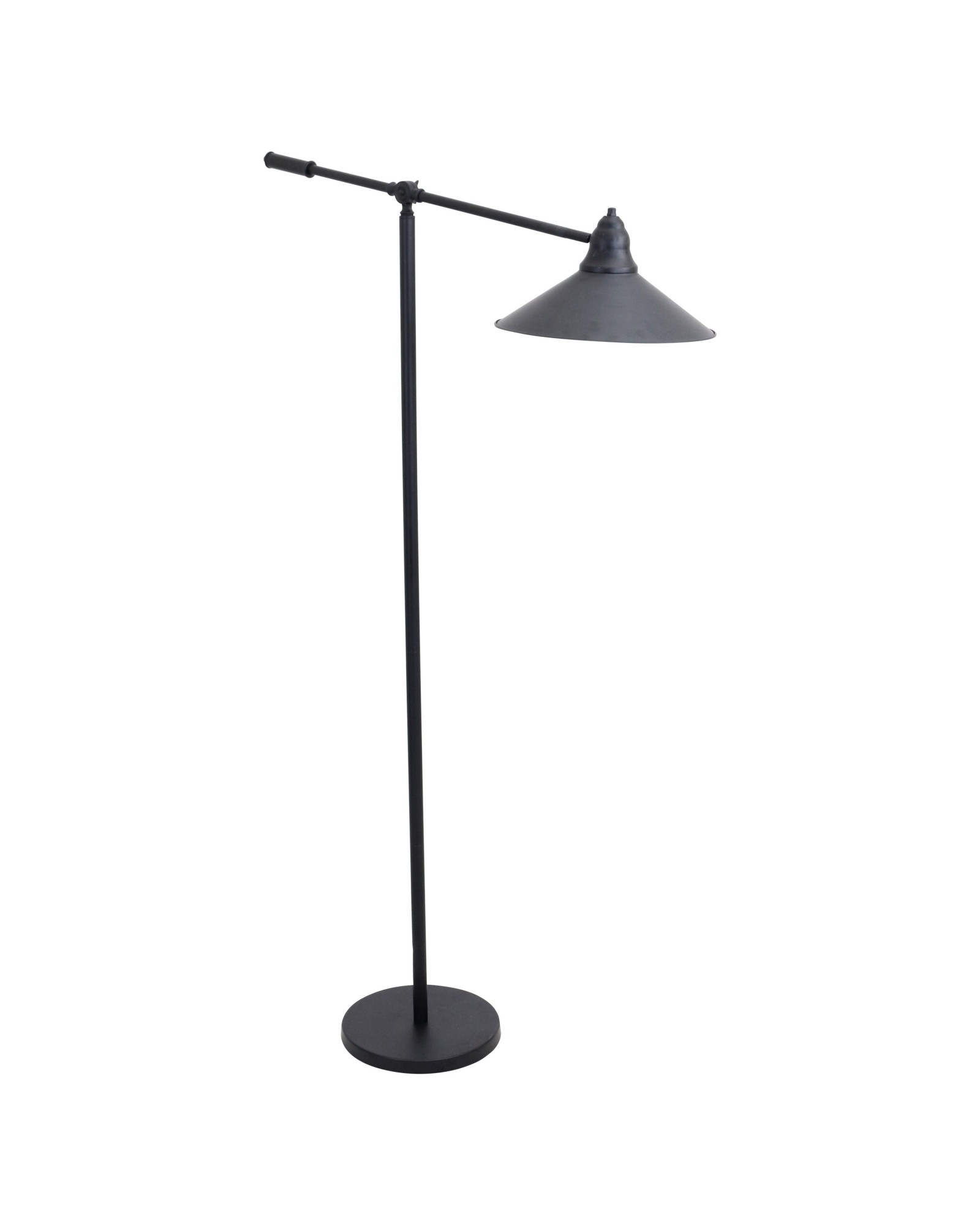 Paddy Industrial Floor Lamp in Black and Gold