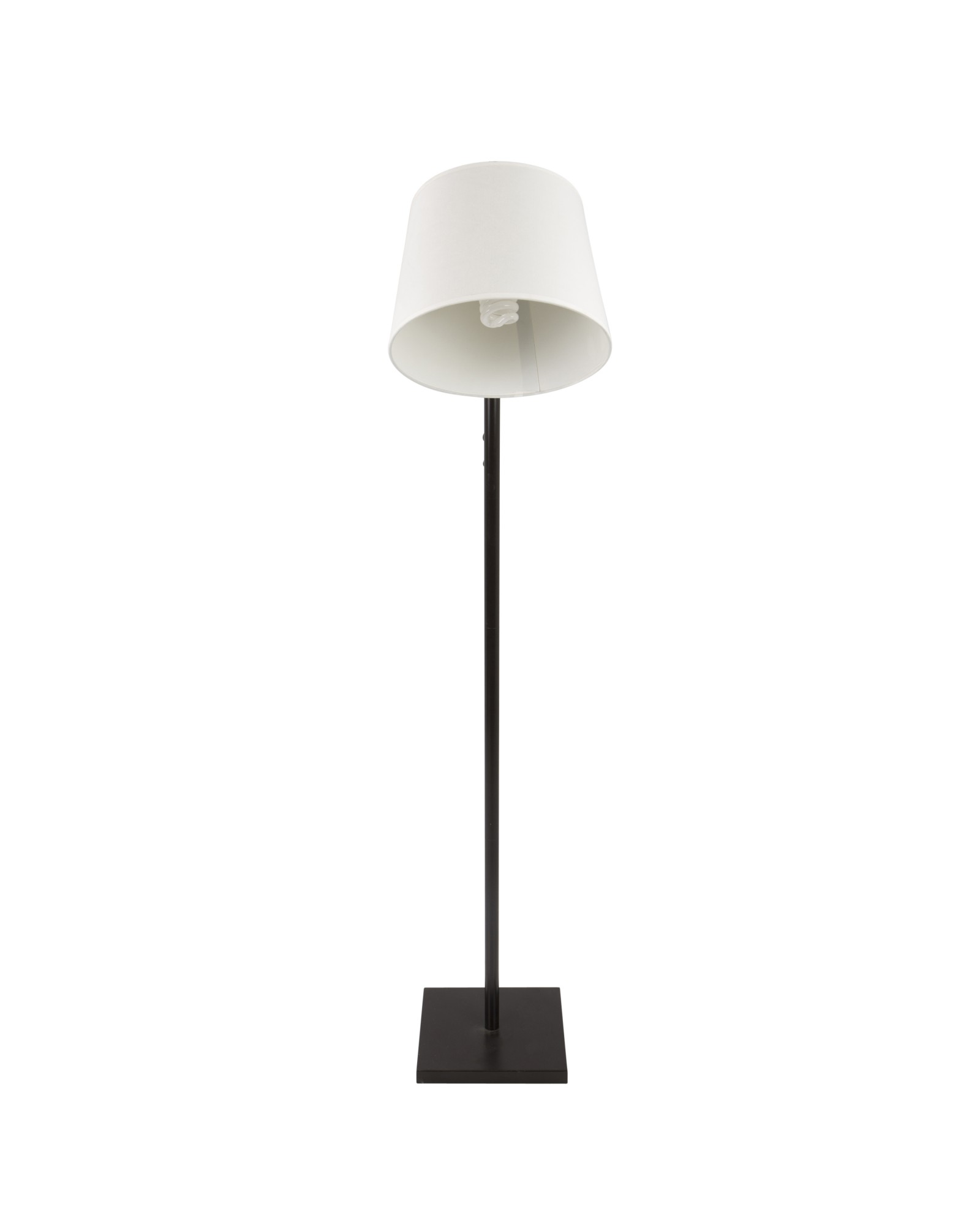 Piper Industrial Floor Lamp in Antique with Cream Shade