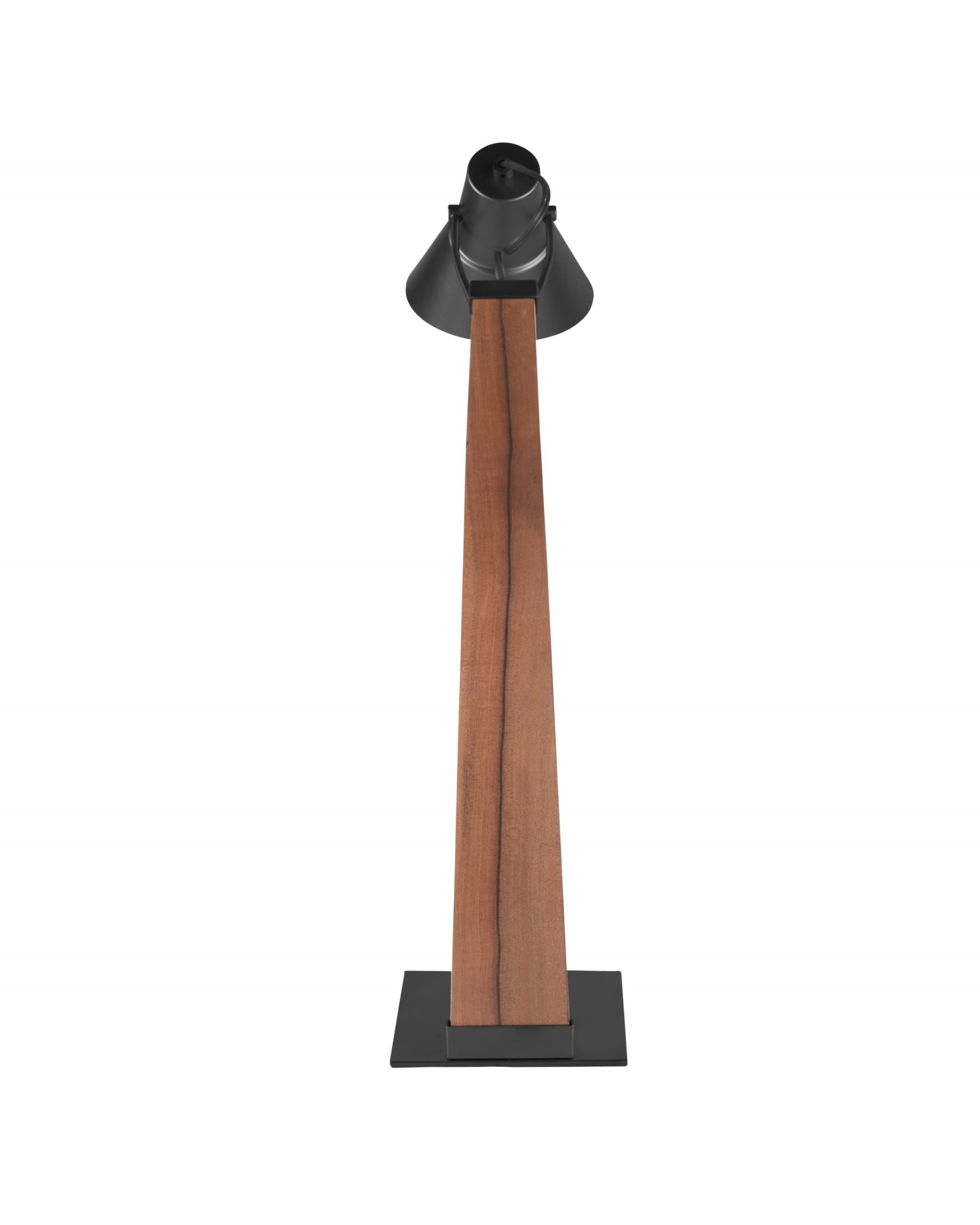 Noah Mid-Century Modern Table Lamp in Apple Wood and Black