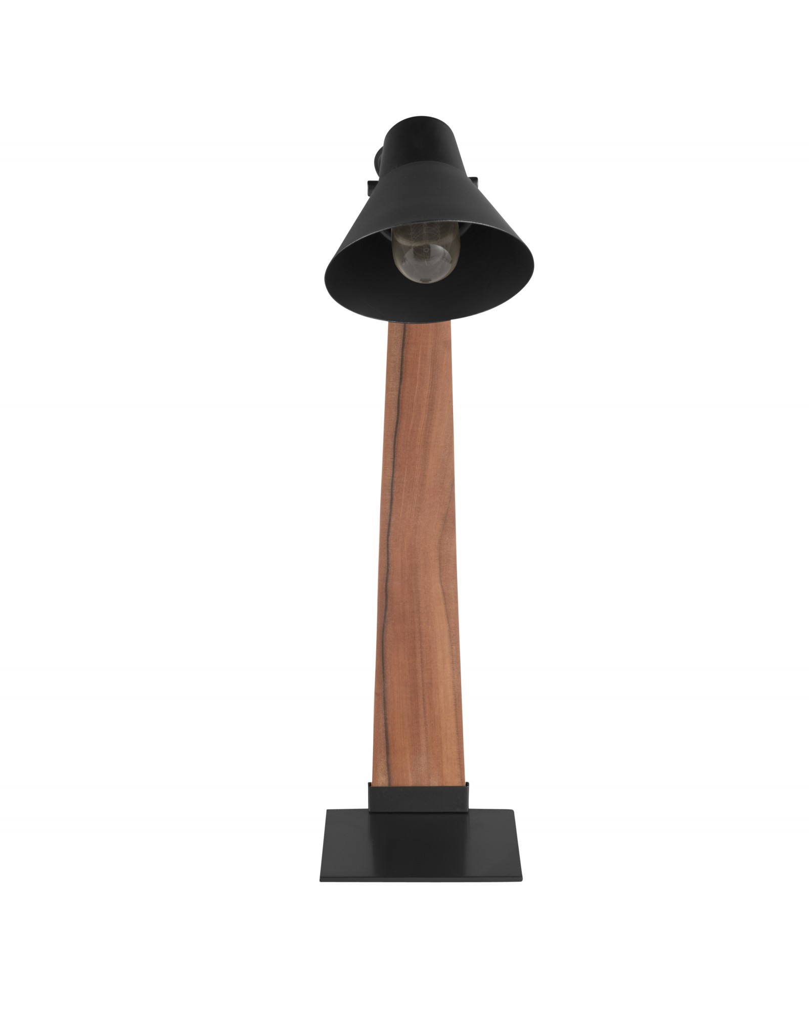 Noah Mid-Century Modern Table Lamp in Apple Wood and Black