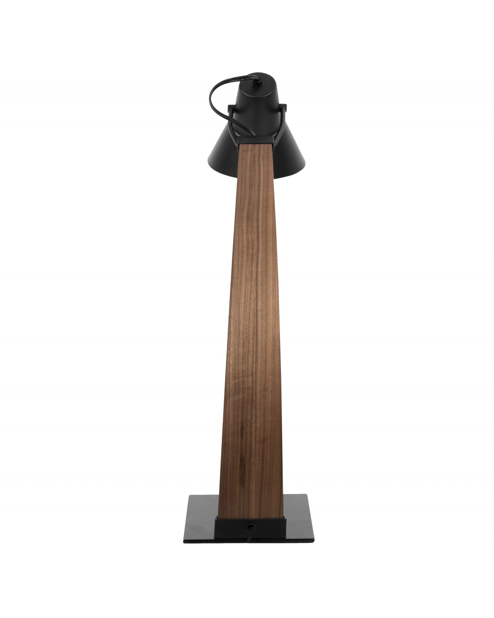 Noah Mid-Century Modern Table Lamp in Walnut and Black