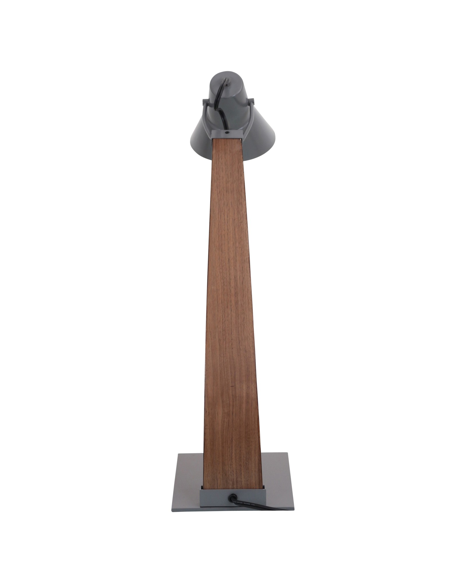 Noah Mid-Century Modern Table Lamp in Walnut and Grey