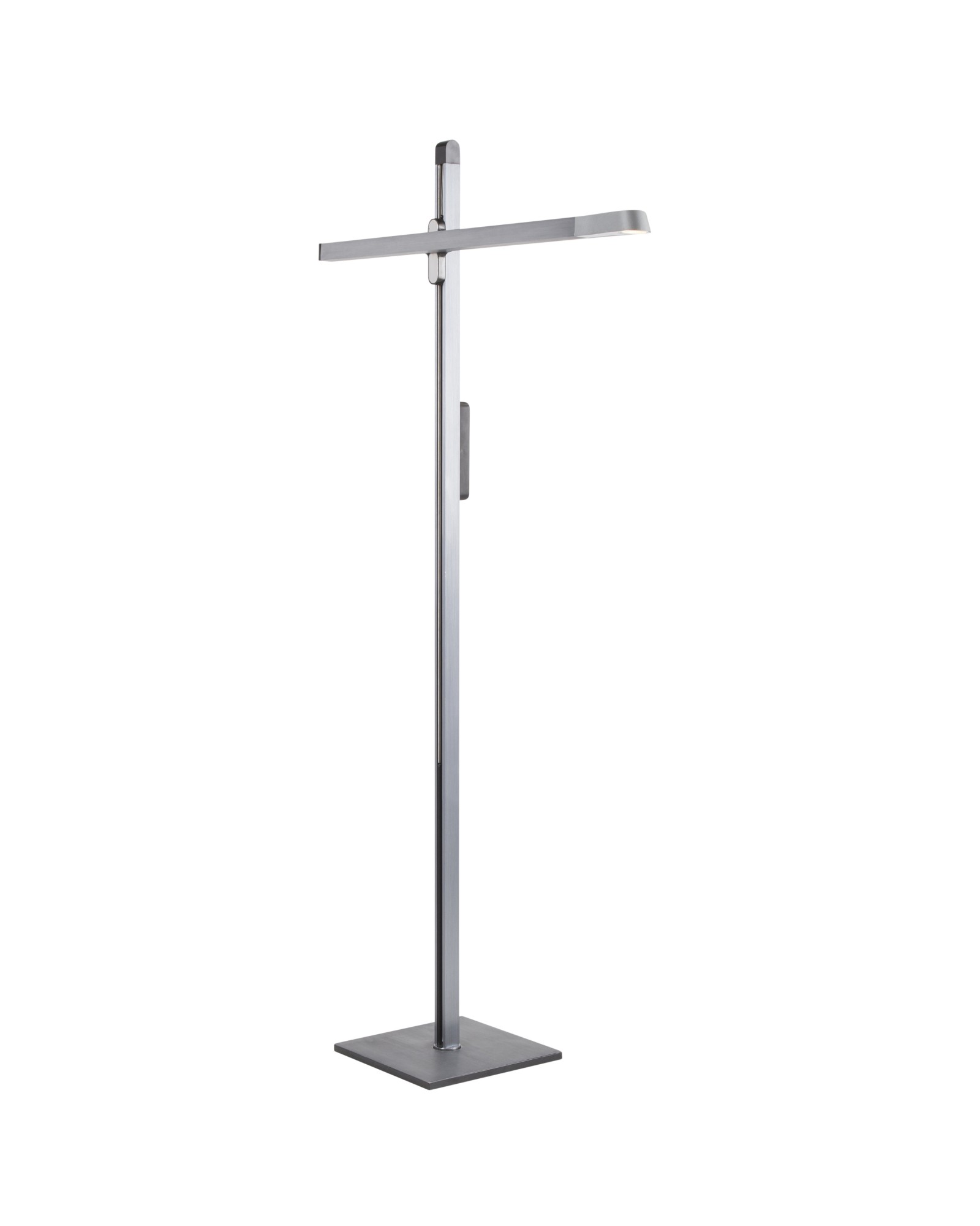 Spire Modern LED Adjustable Floor Lamp in Charcoal