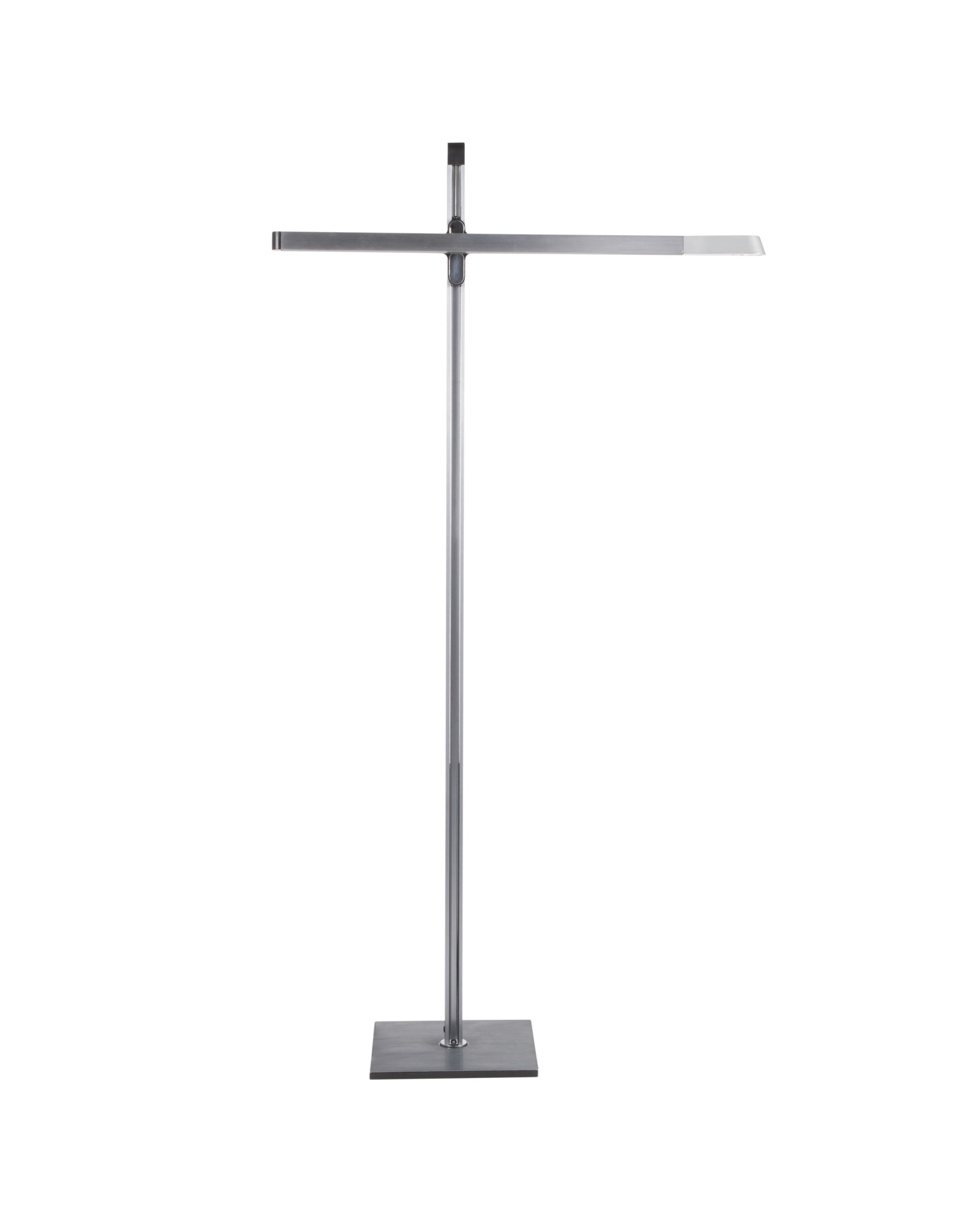 Spire Modern LED Adjustable Floor Lamp in Charcoal