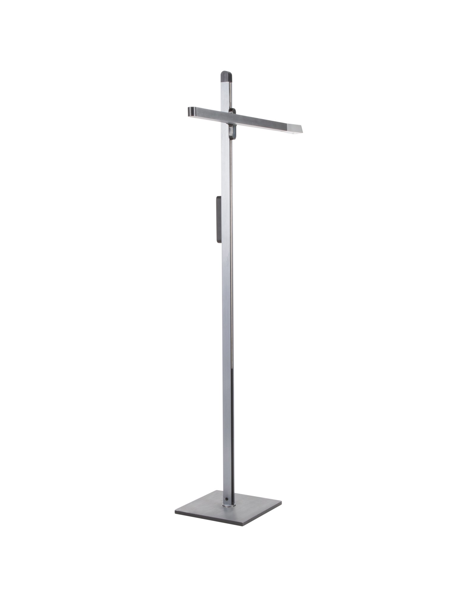 Spire Modern LED Adjustable Floor Lamp in Charcoal